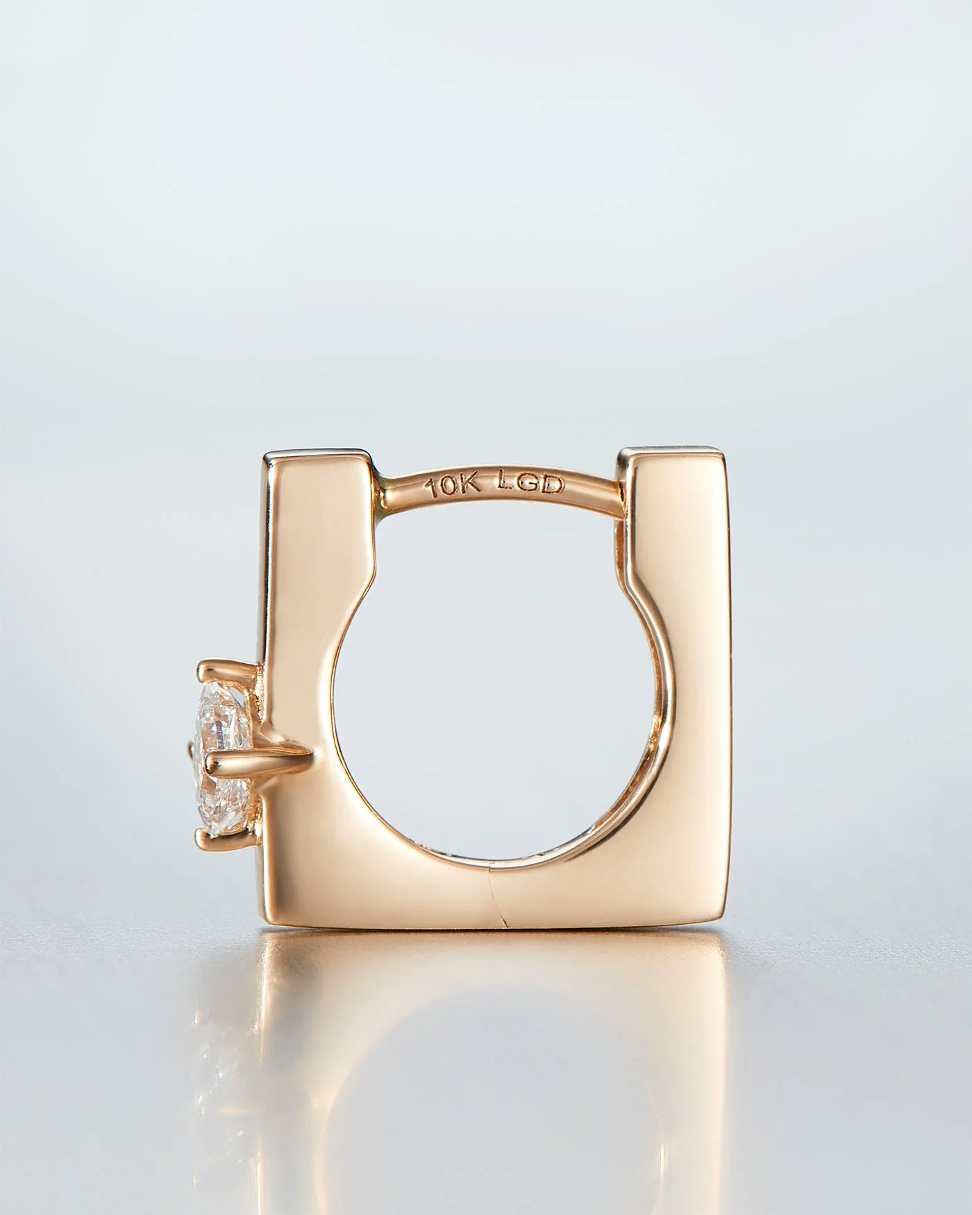 10K Gold Lab Grown Diamond Huggie Earrings - 0.22 CTW - Image 3