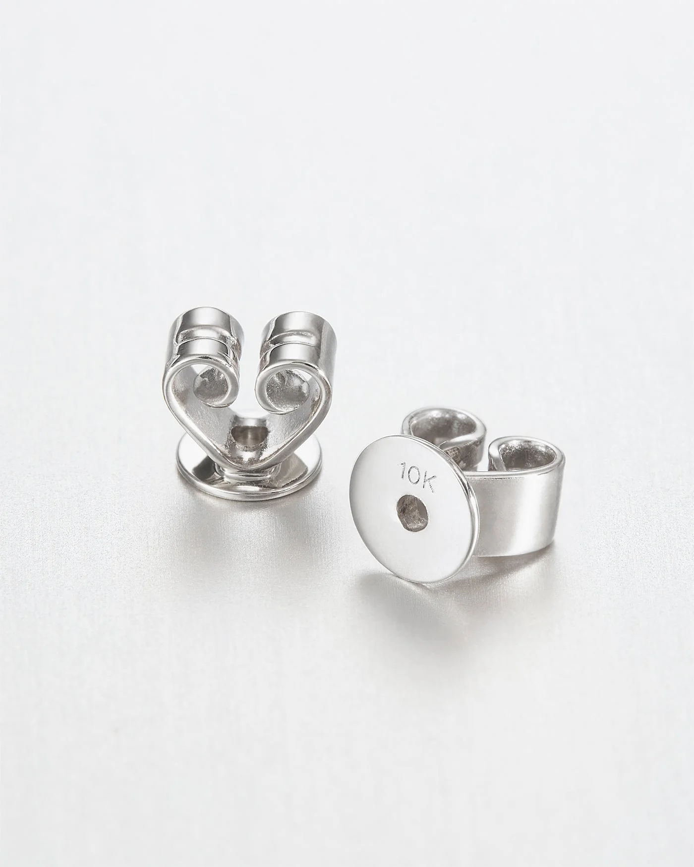 10K White Gold Lab Grown Diamond Bar Stud Earrings - 0.22 CTW - Image 3