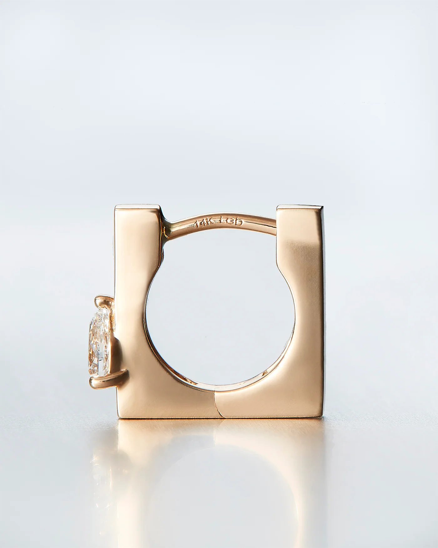 14K Gold Lab Grown Diamond Huggie Earrings - 0.20 CTW - Image 3