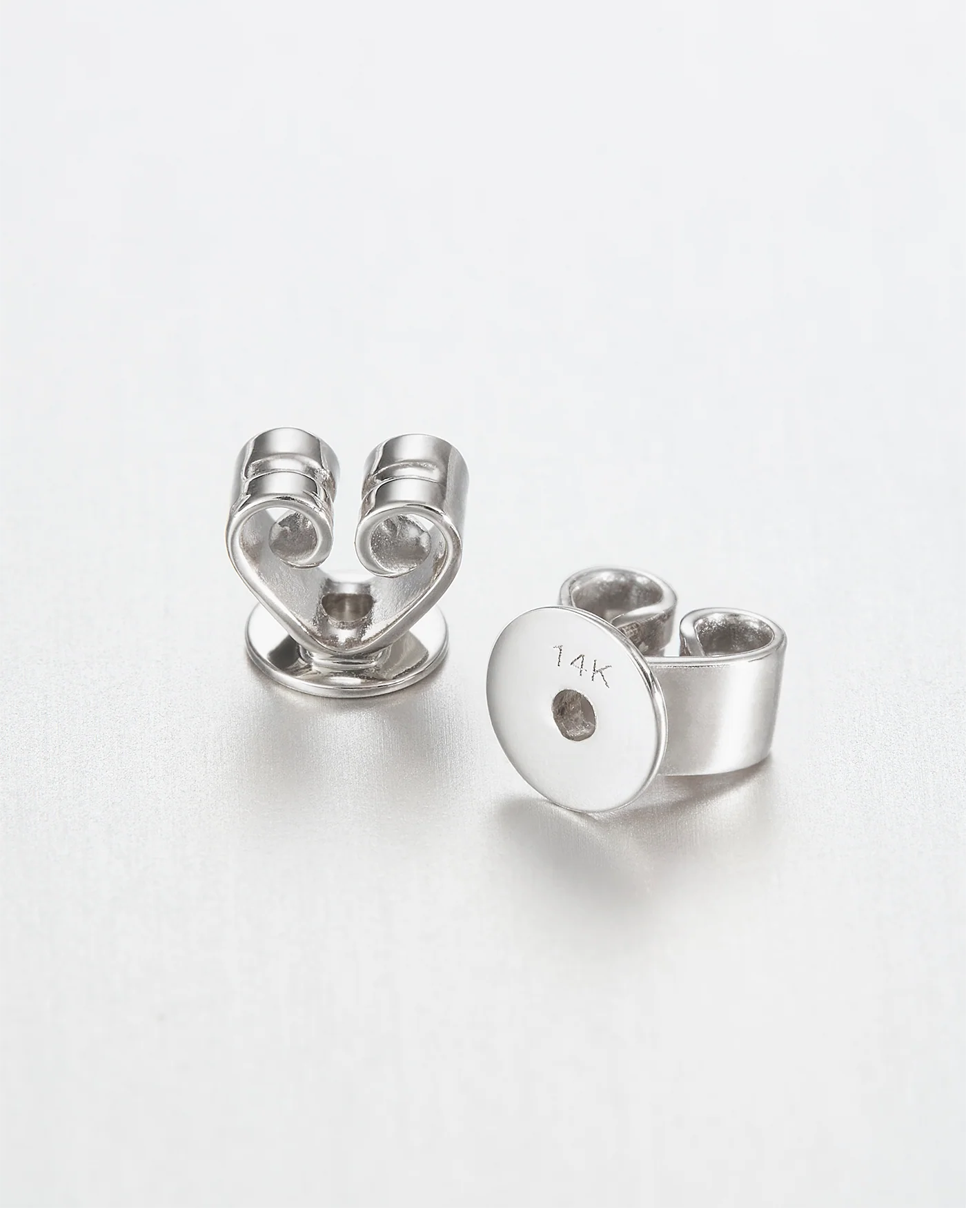 14K White Gold Lab Grown Diamond Bar Stud Earrings - 0.20 CTW - Image 3