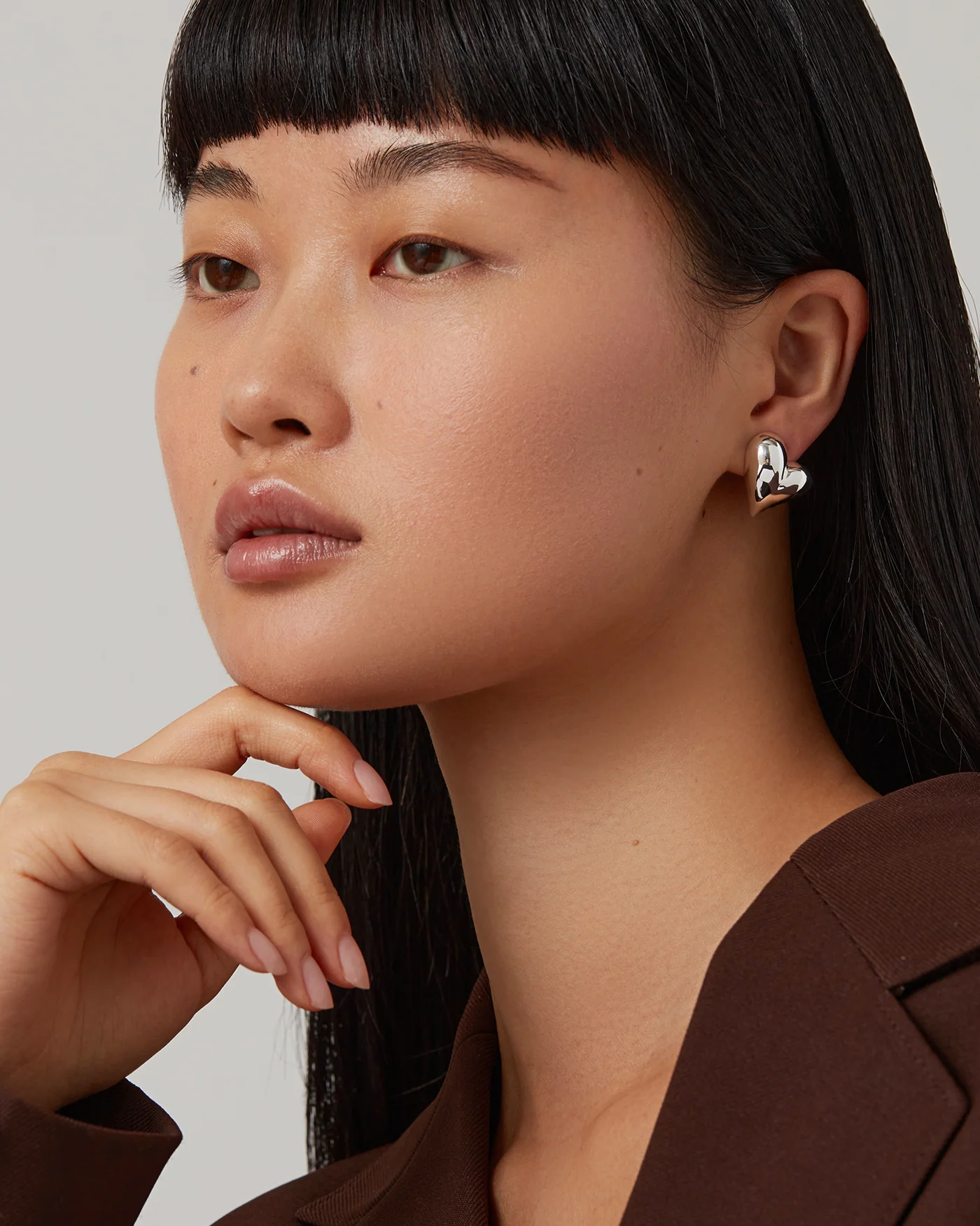 Art Heart Button Earrings - Image 2