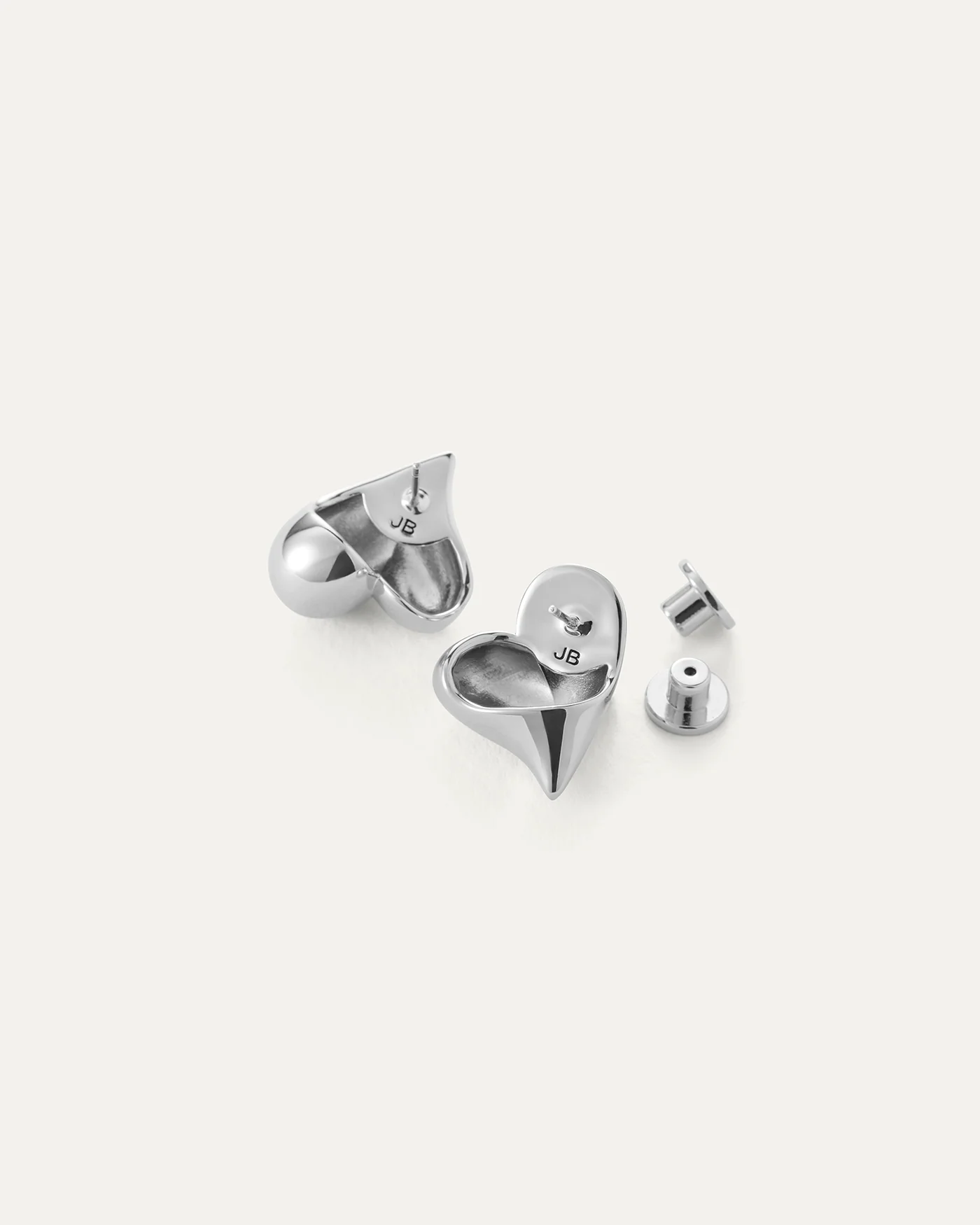 Art Heart Button Earrings - Image 3