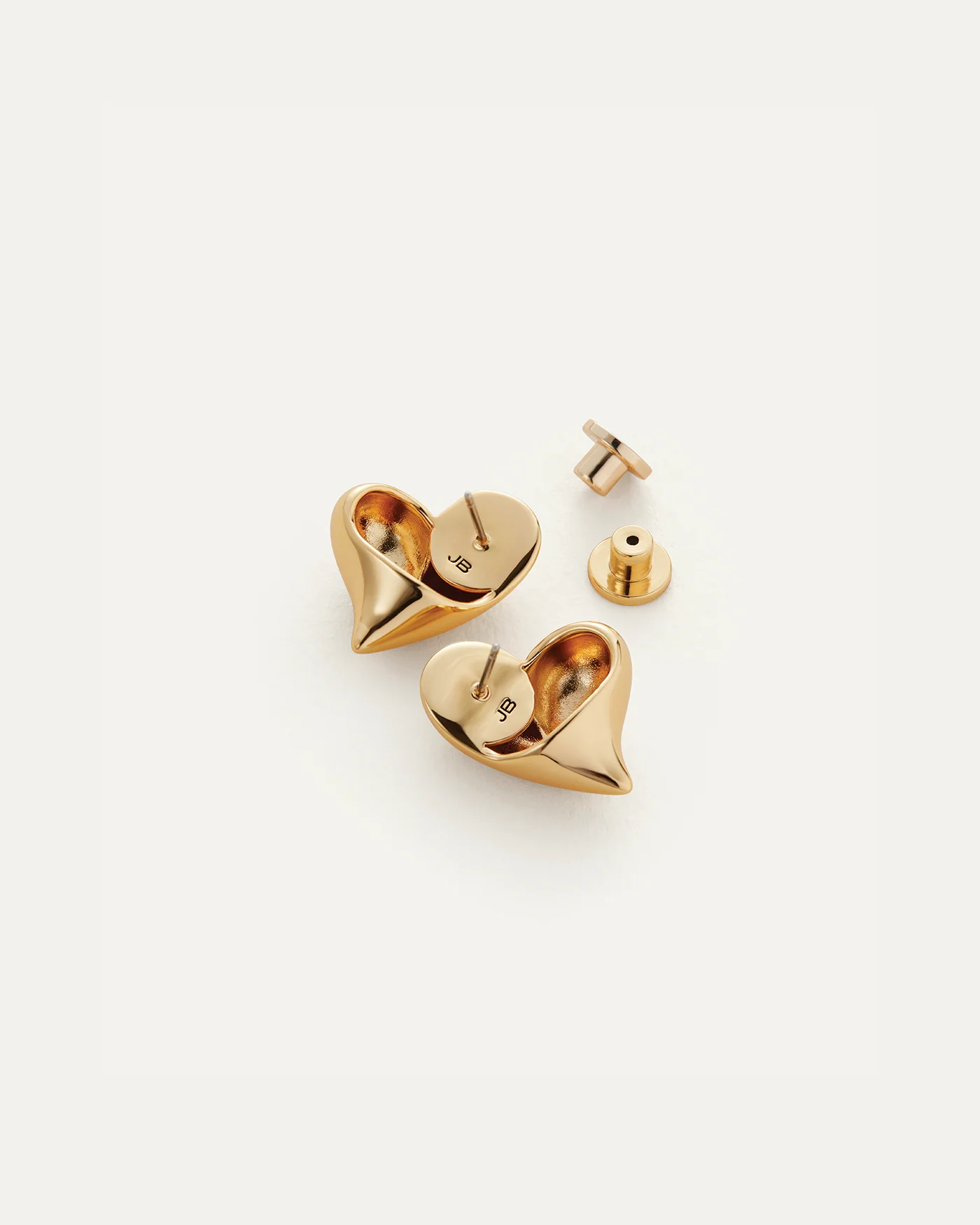 Art Heart Button Earrings - Image 3