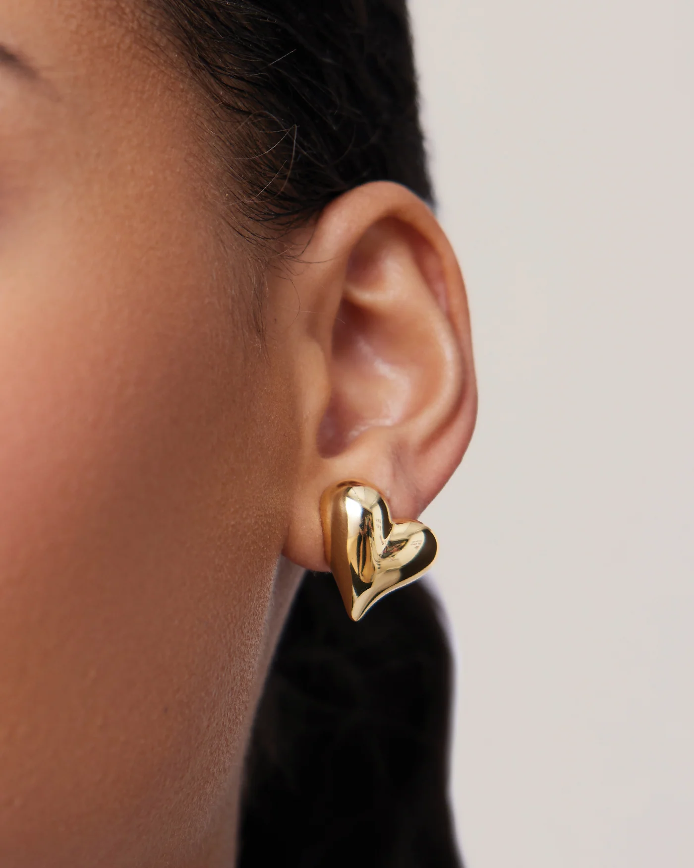 Art Heart Button Earrings - Image 4
