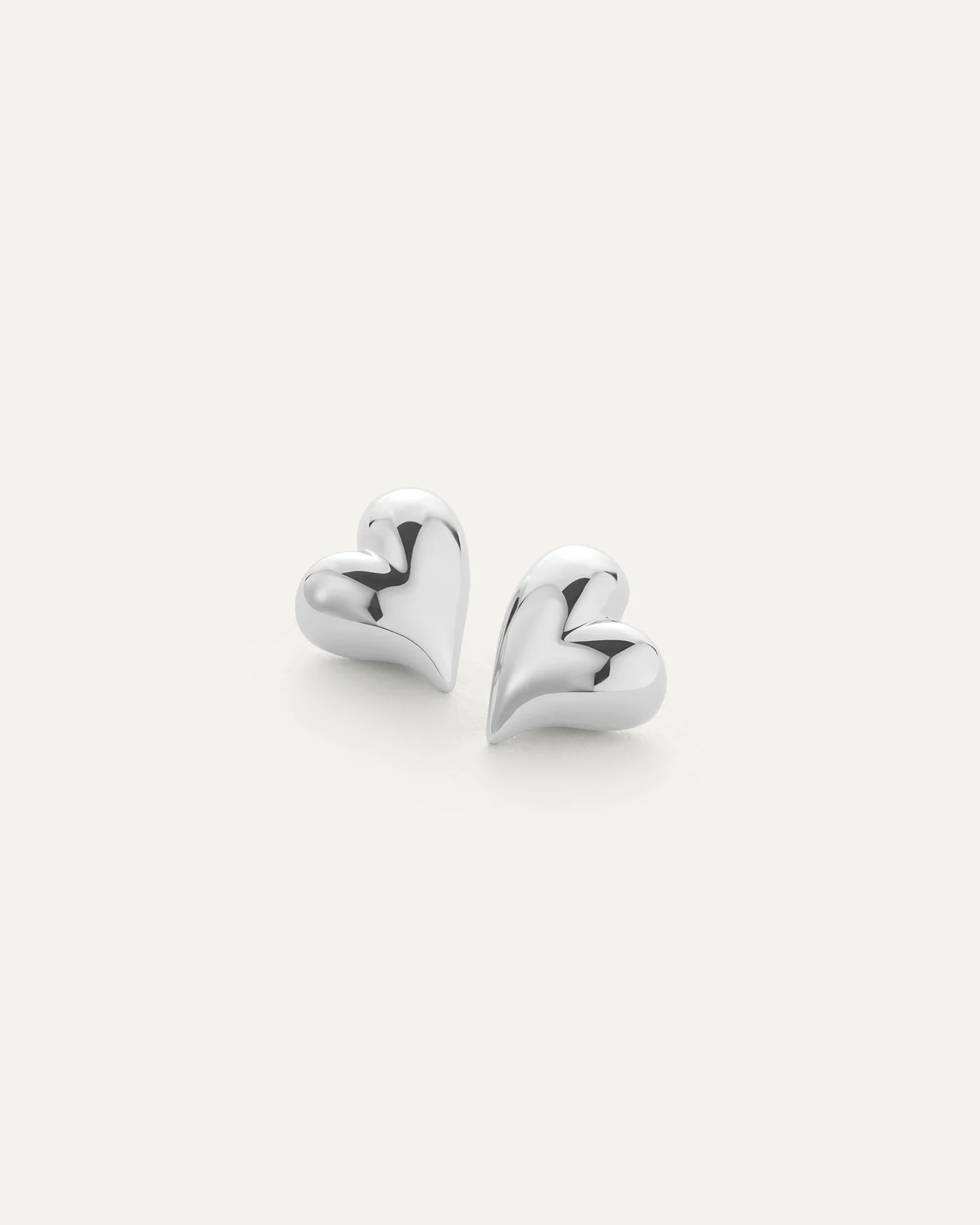 Art Heart Button Earrings