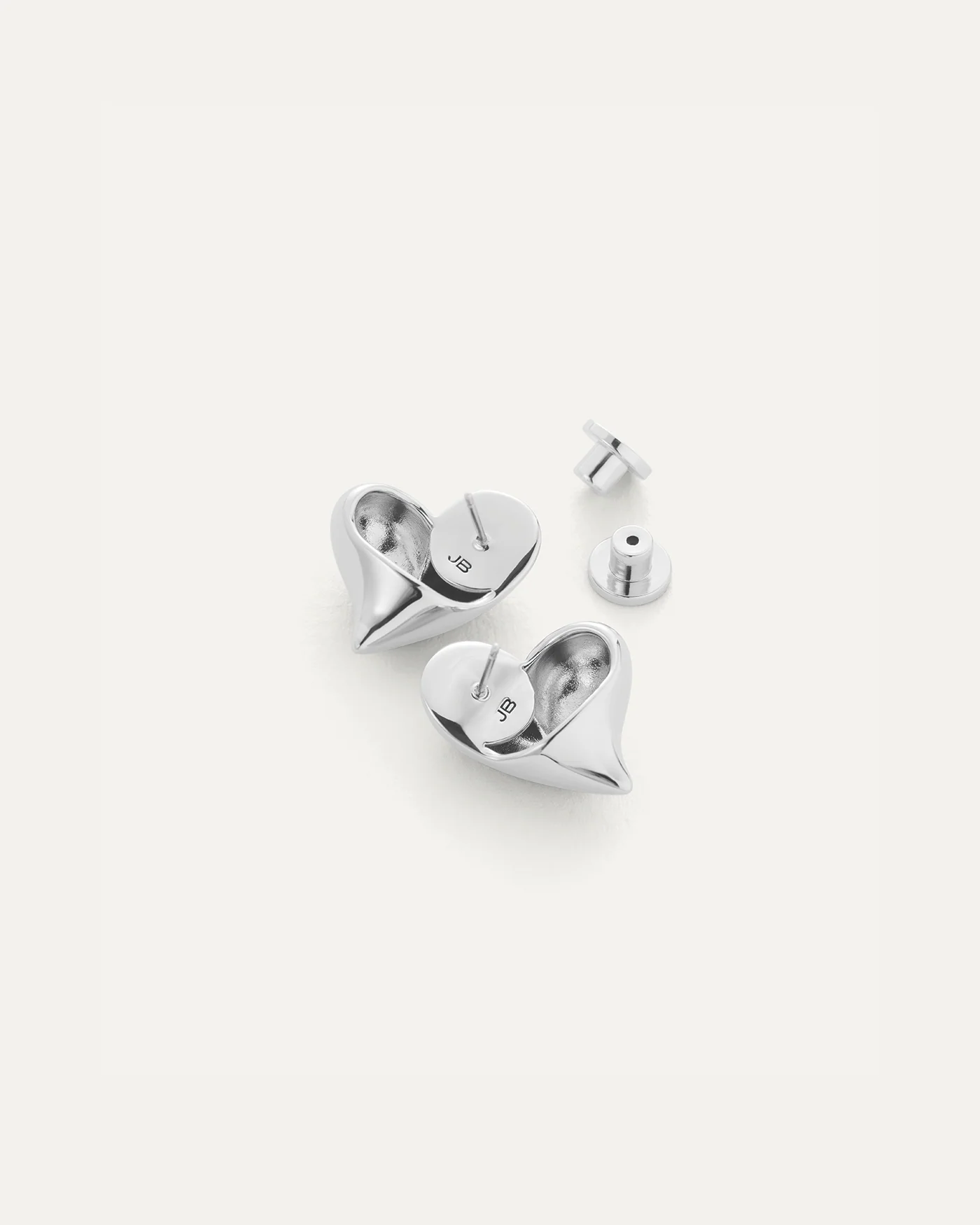 Art Heart Button Earrings - Image 3