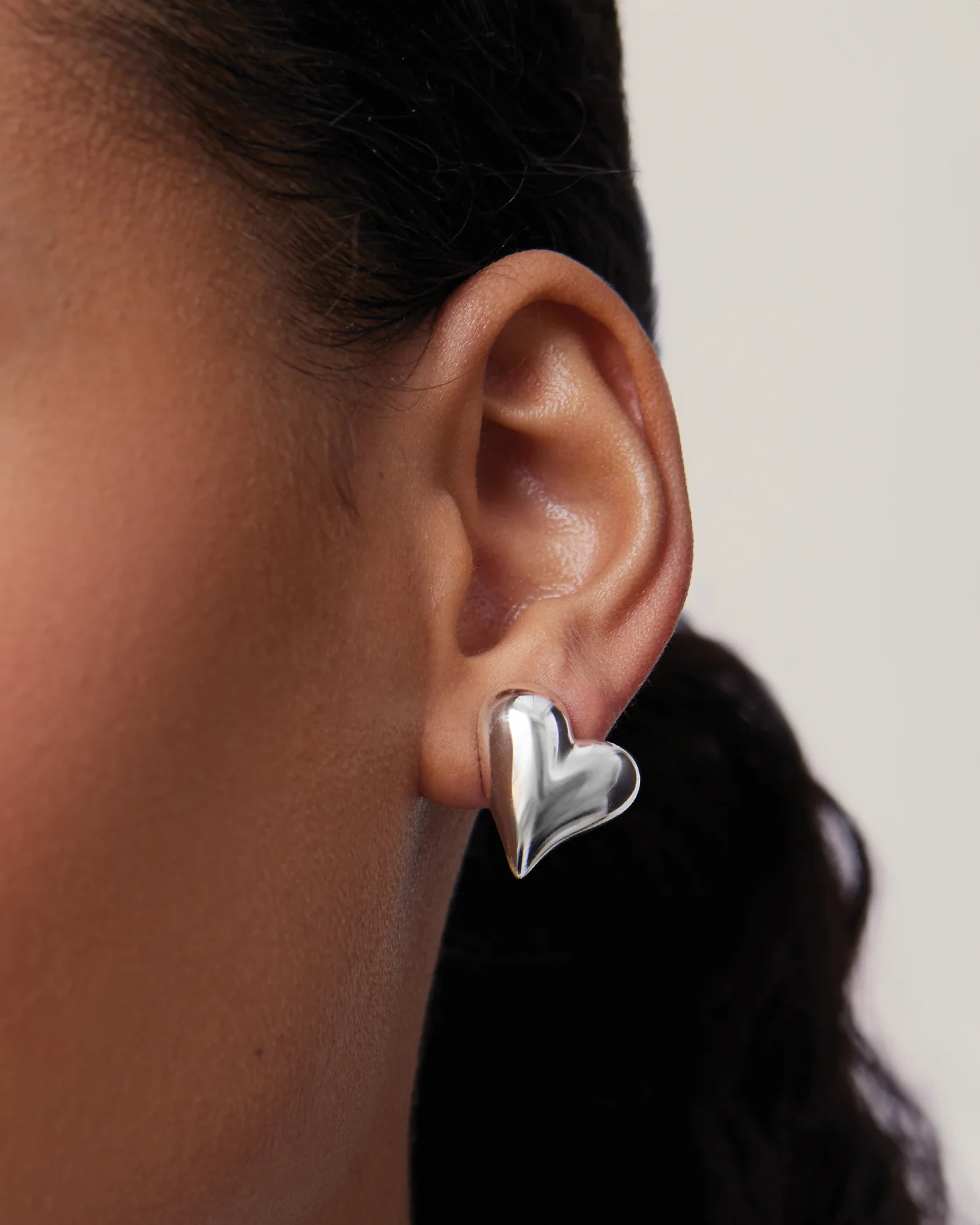 Art Heart Button Earrings - Image 4
