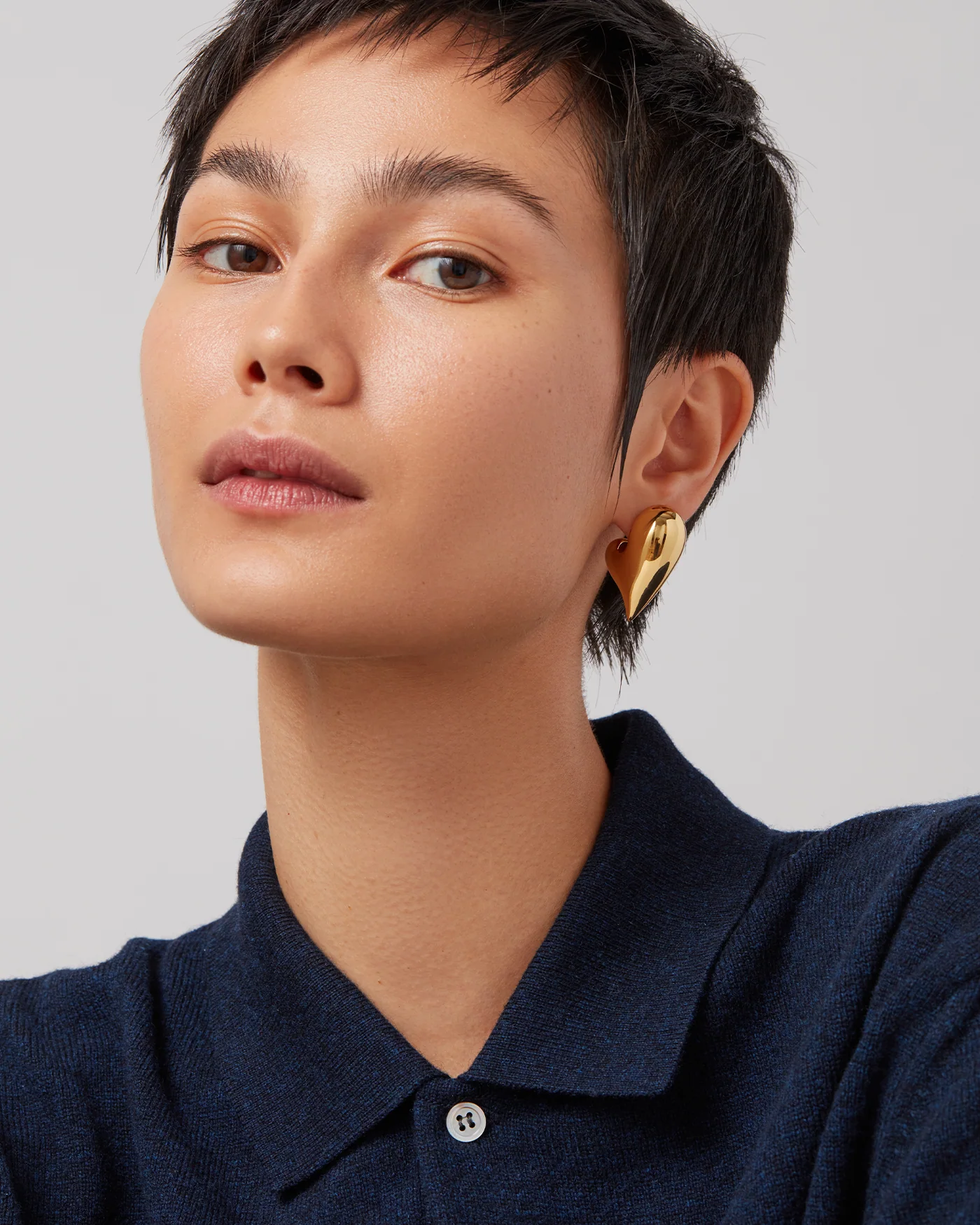 Art Heart Puff Earrings - Image 4
