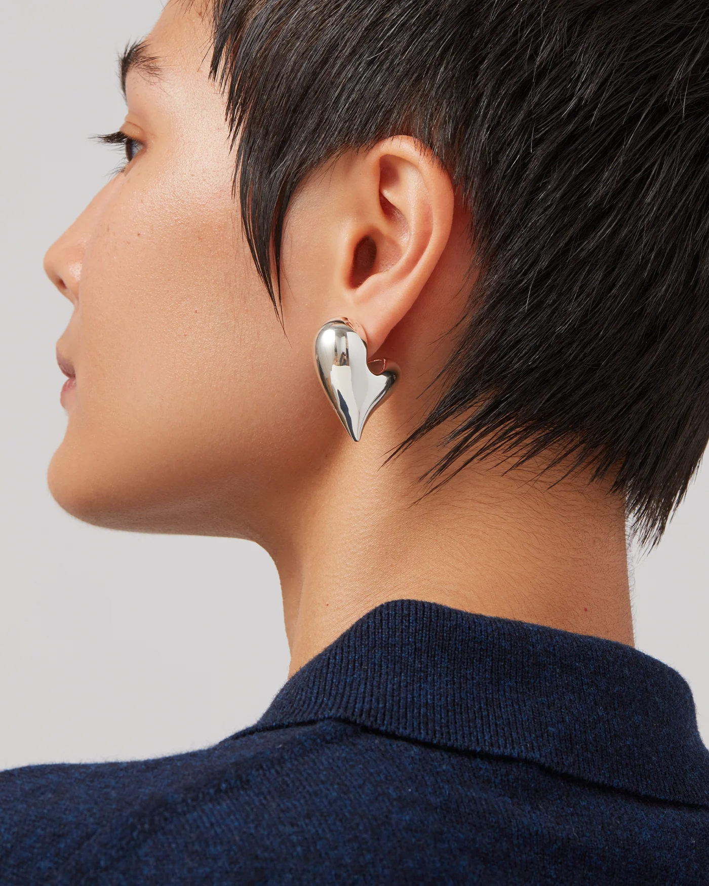 Art Heart Puff Earrings - Image 2