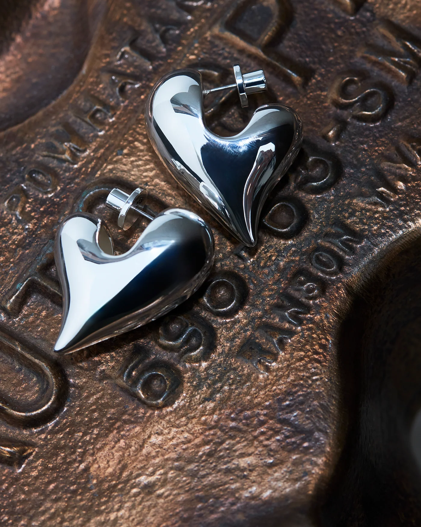 Art Heart Puff Earrings - Image 4