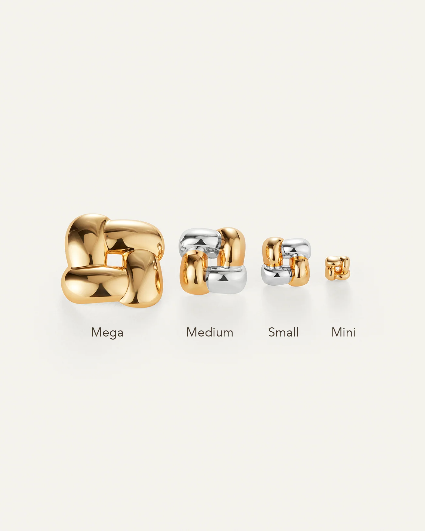 Medium Woven Square Earrings - Image 4
