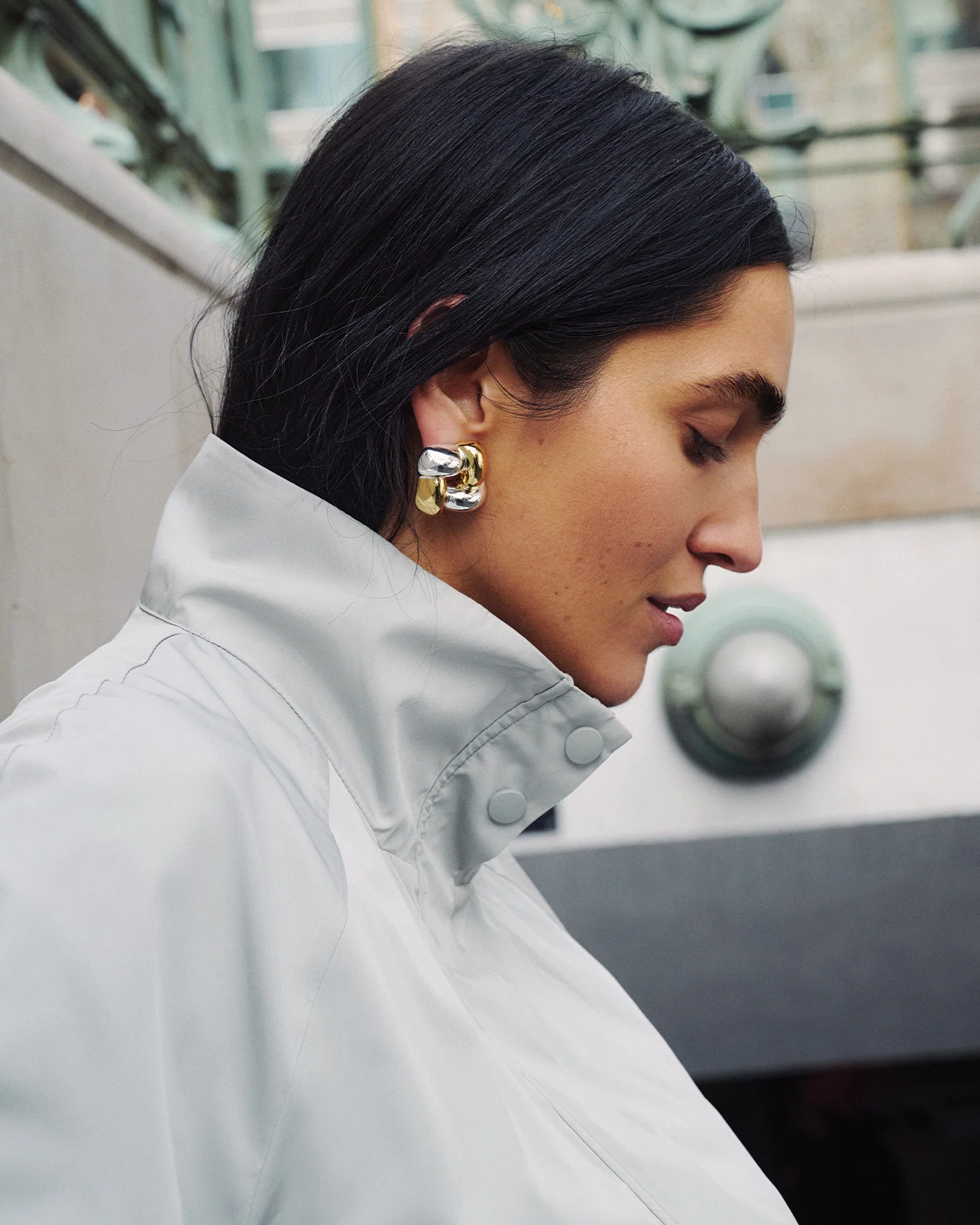 Medium Woven Square Earrings - Image 5