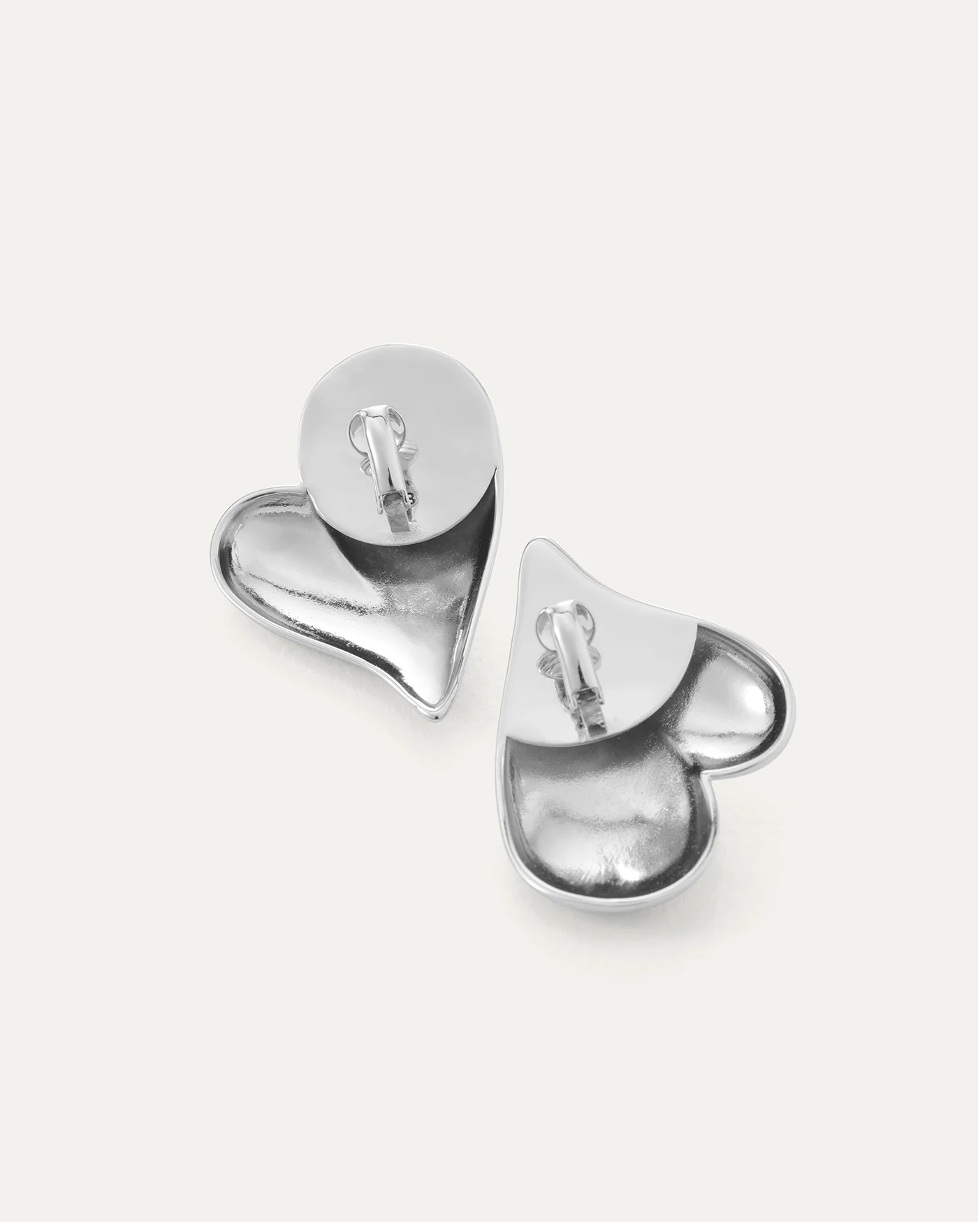Mega Art Heart Button Clip On Earrings - Image 3