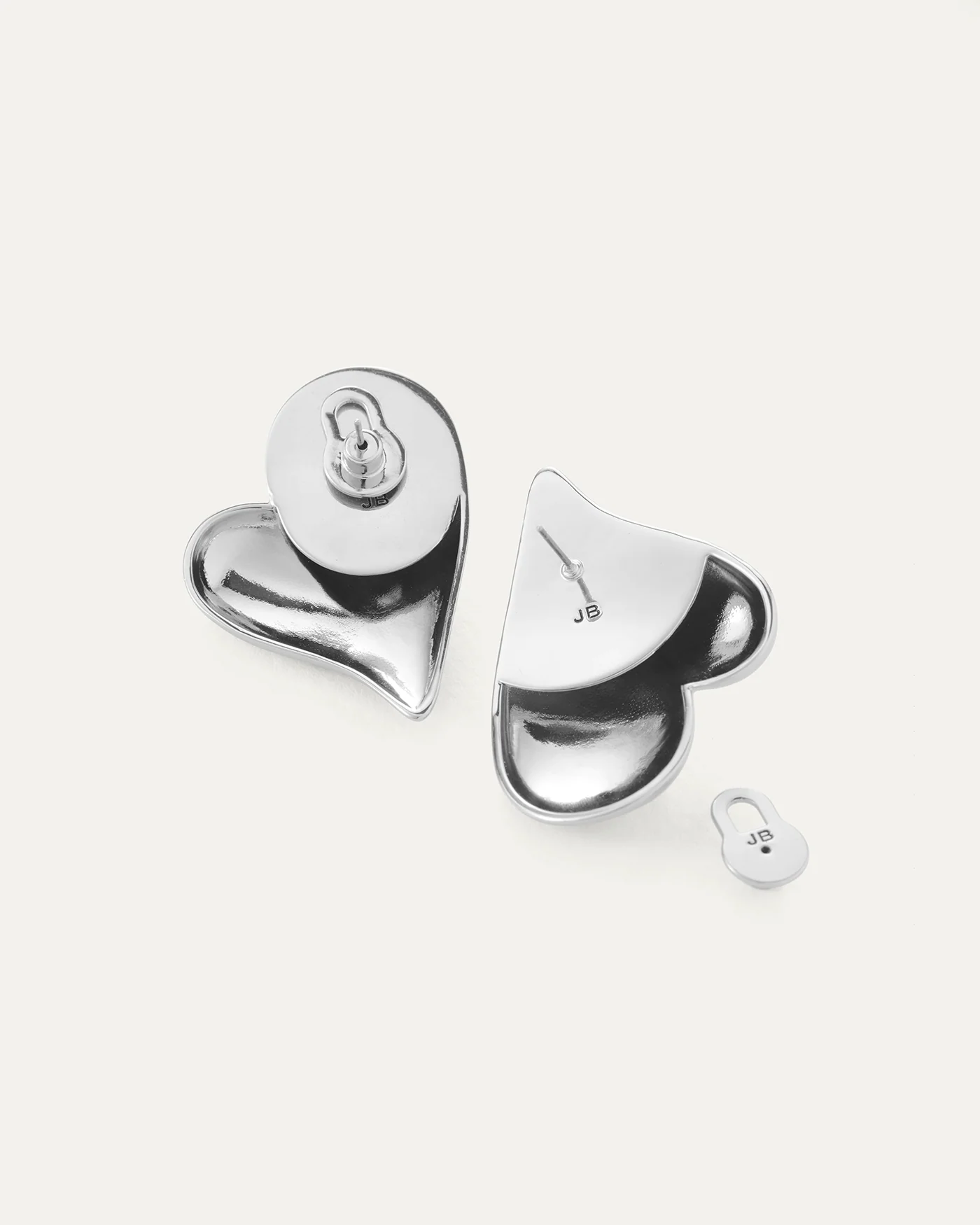 Mega Art Heart Button Earrings - Image 3