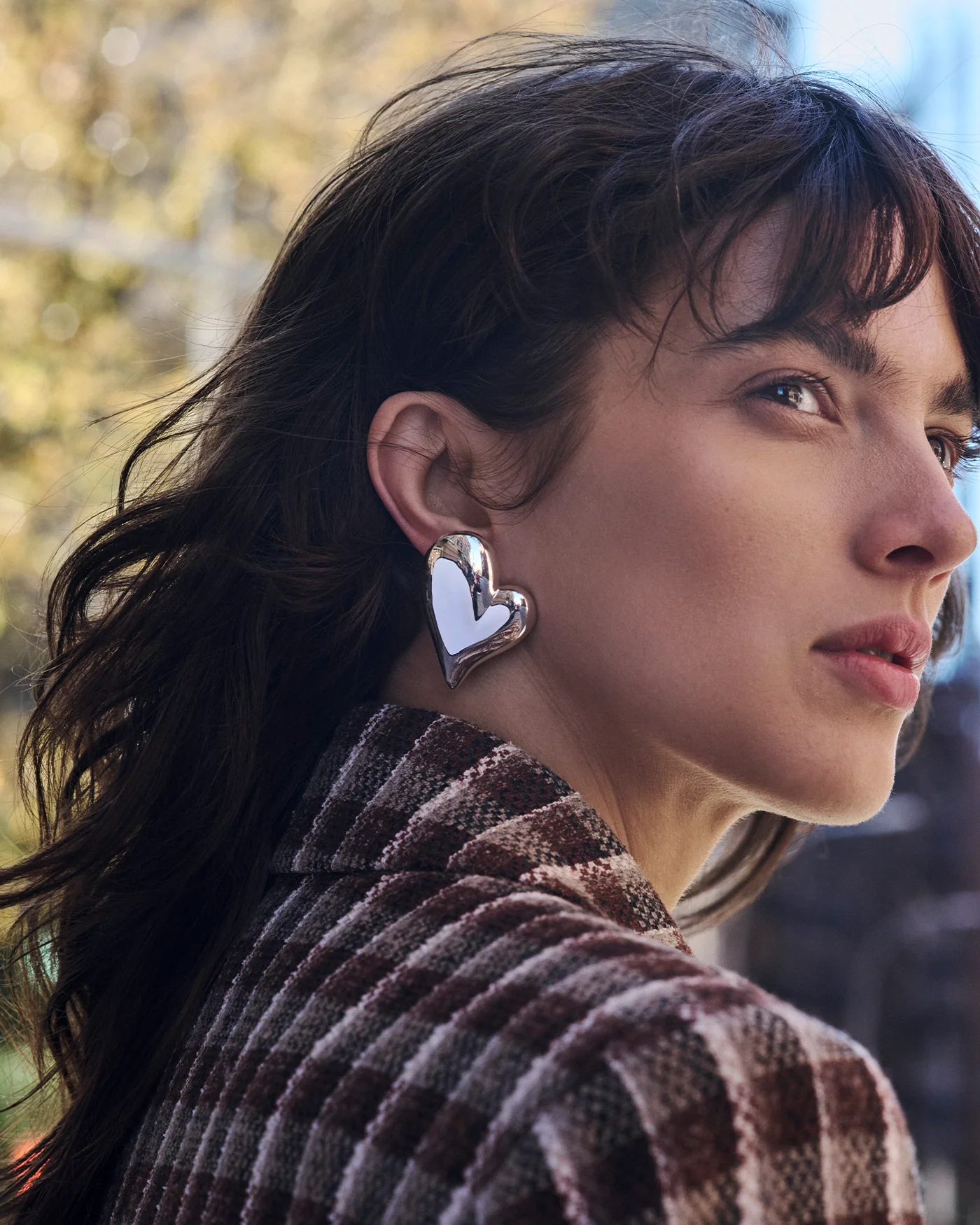 Mega Art Heart Button Earrings - Image 4