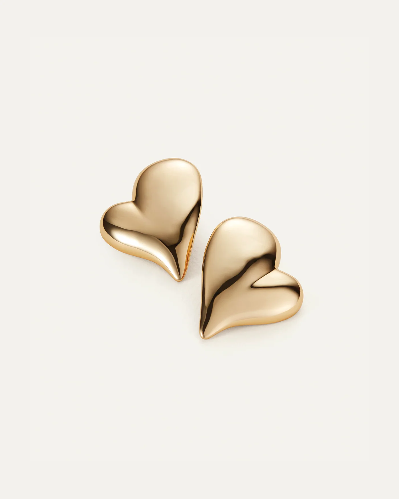 Mega Art Heart Button Earrings