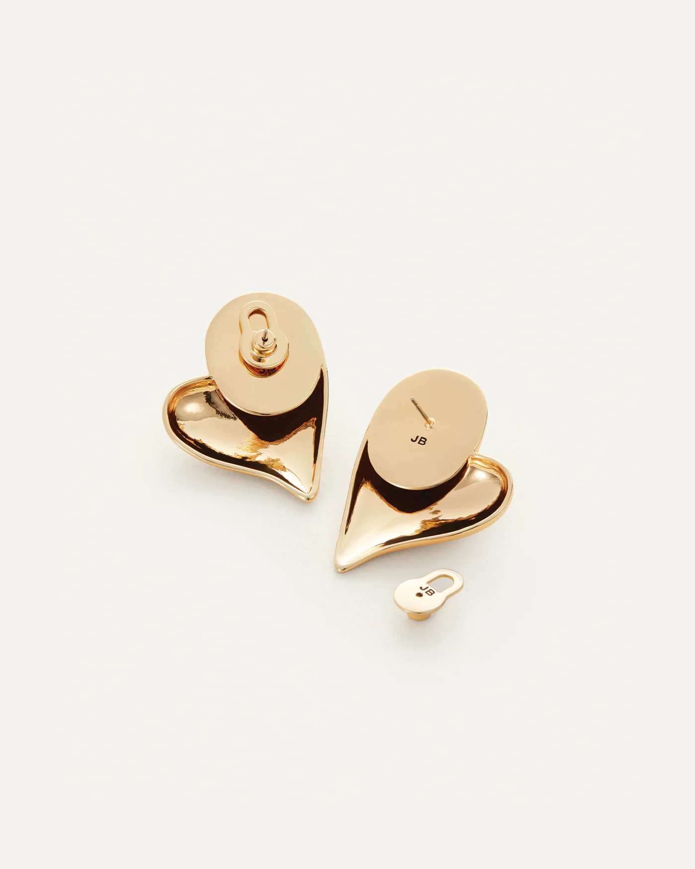 Mega Art Heart Button Earrings - Image 3