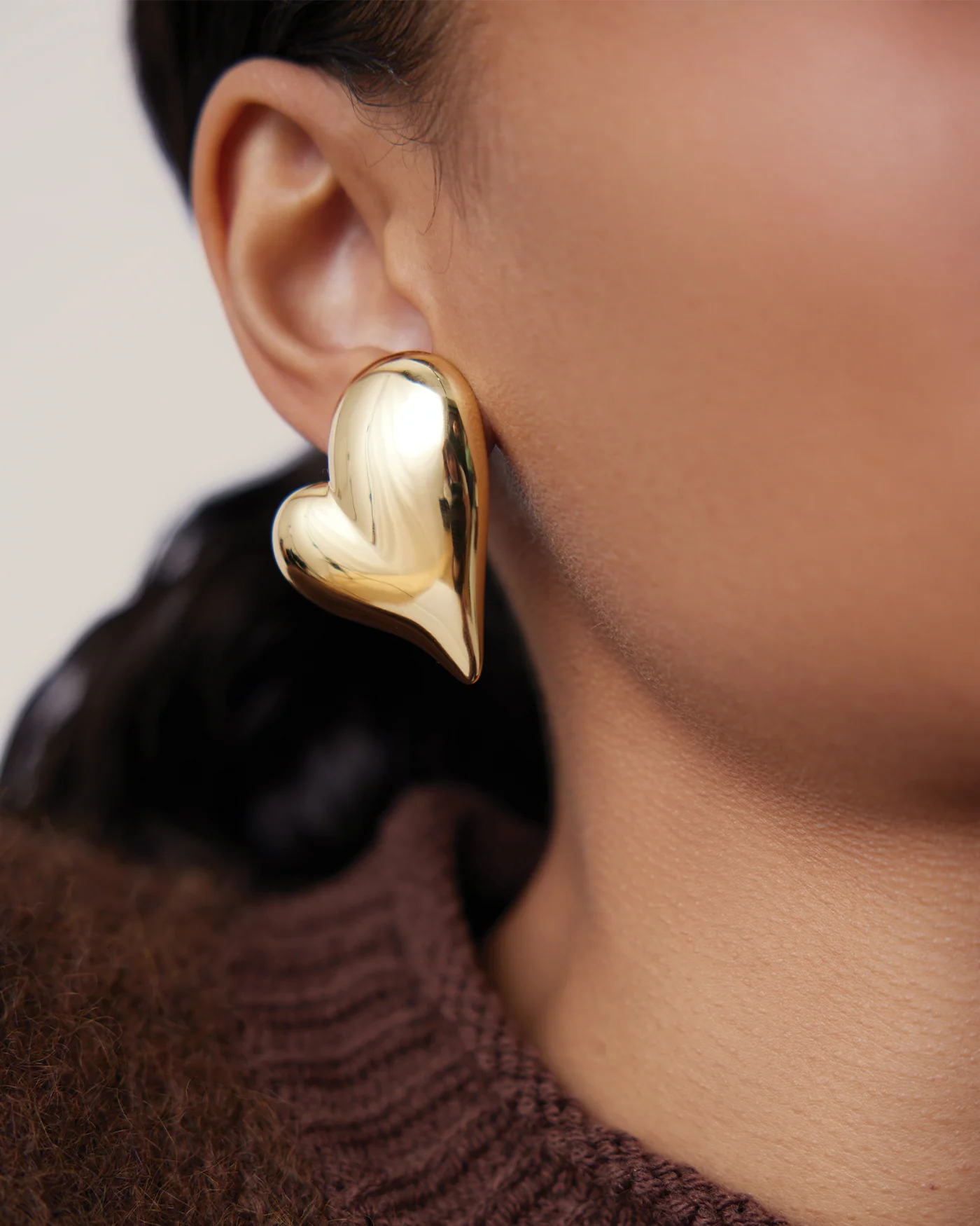 Mega Art Heart Button Earrings - Image 4