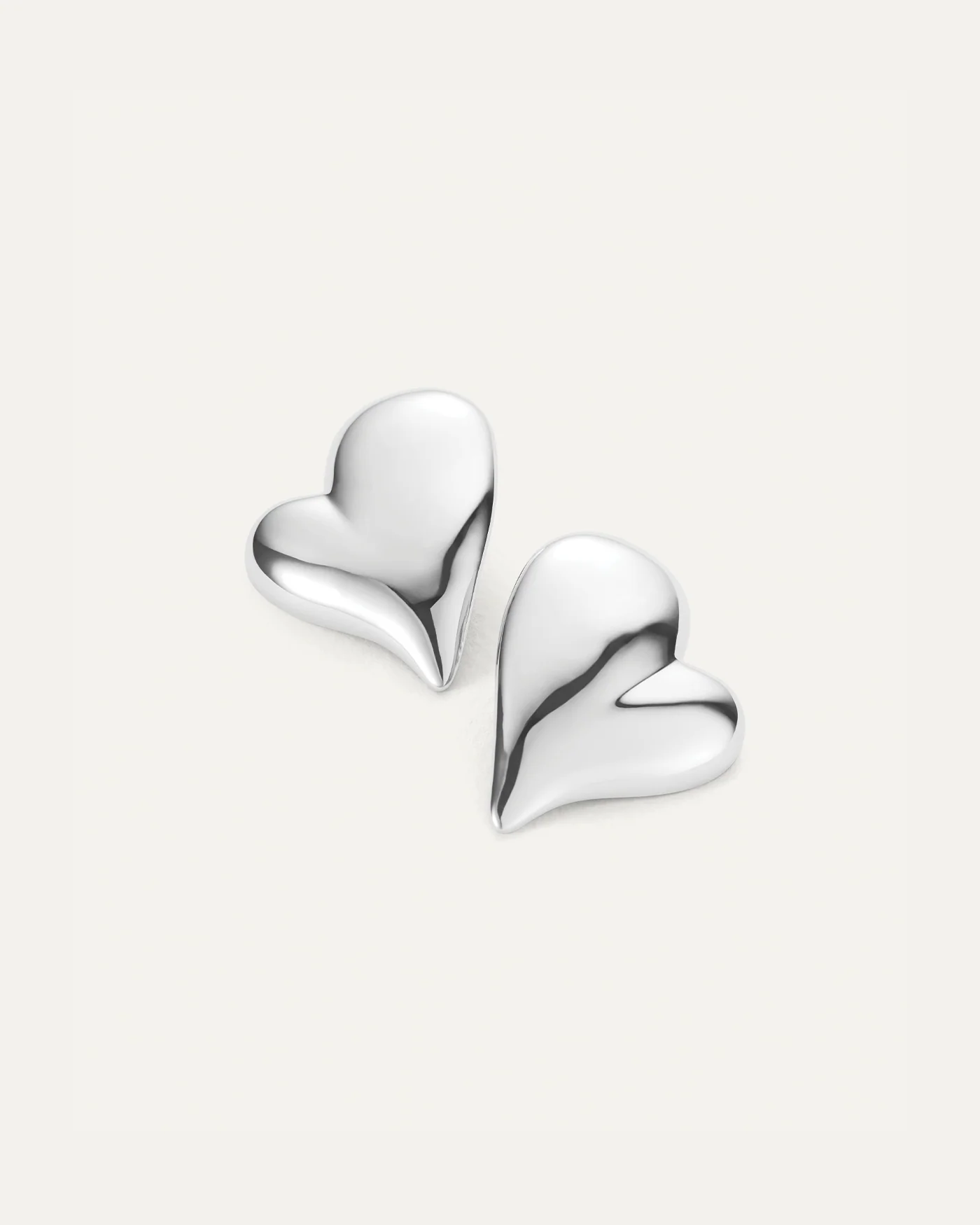 Mega Art Heart Button Earrings