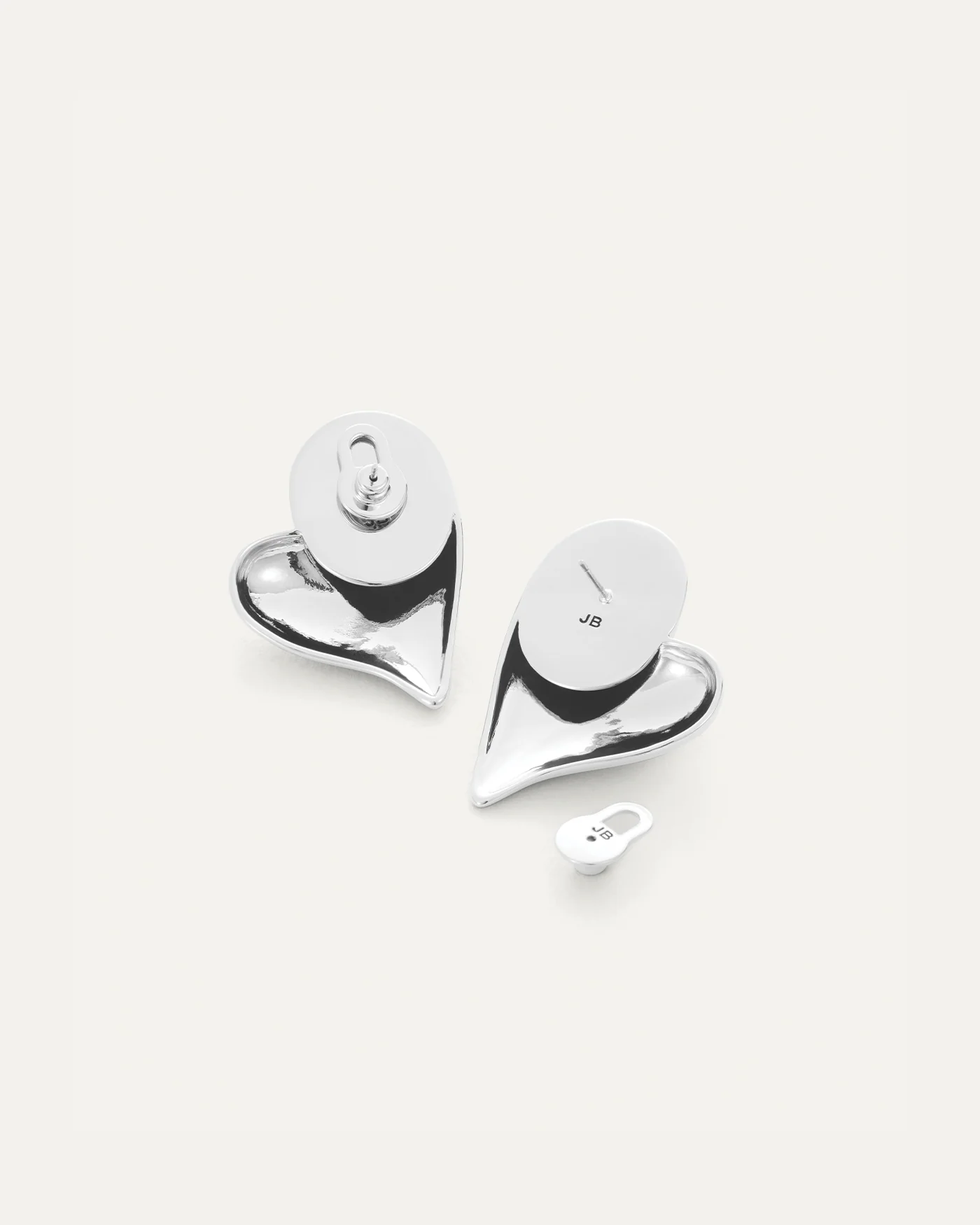 Mega Art Heart Button Earrings - Image 3