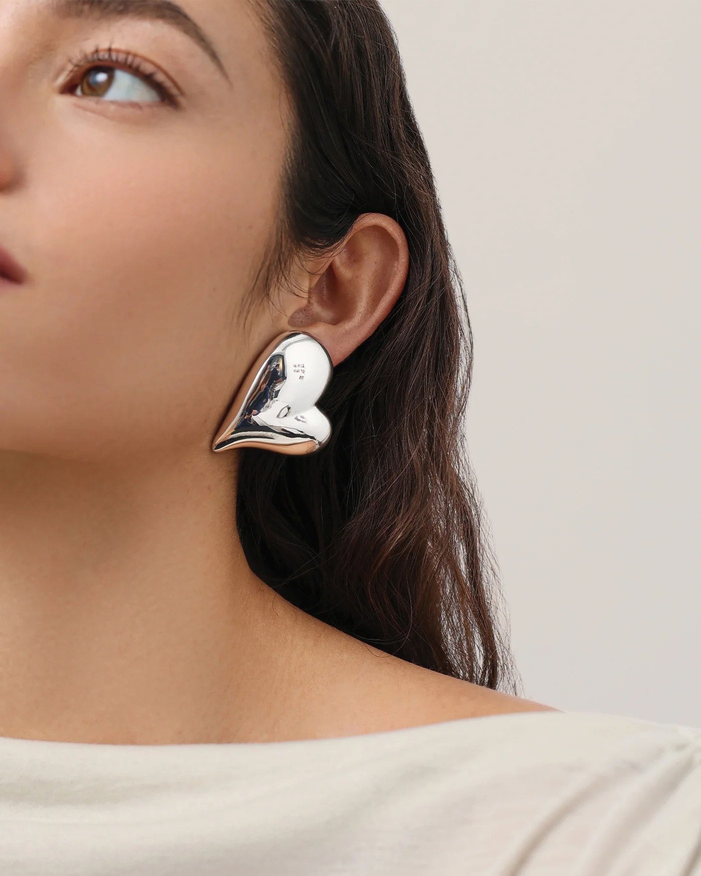 Mega Art Heart Button Earrings - Image 4