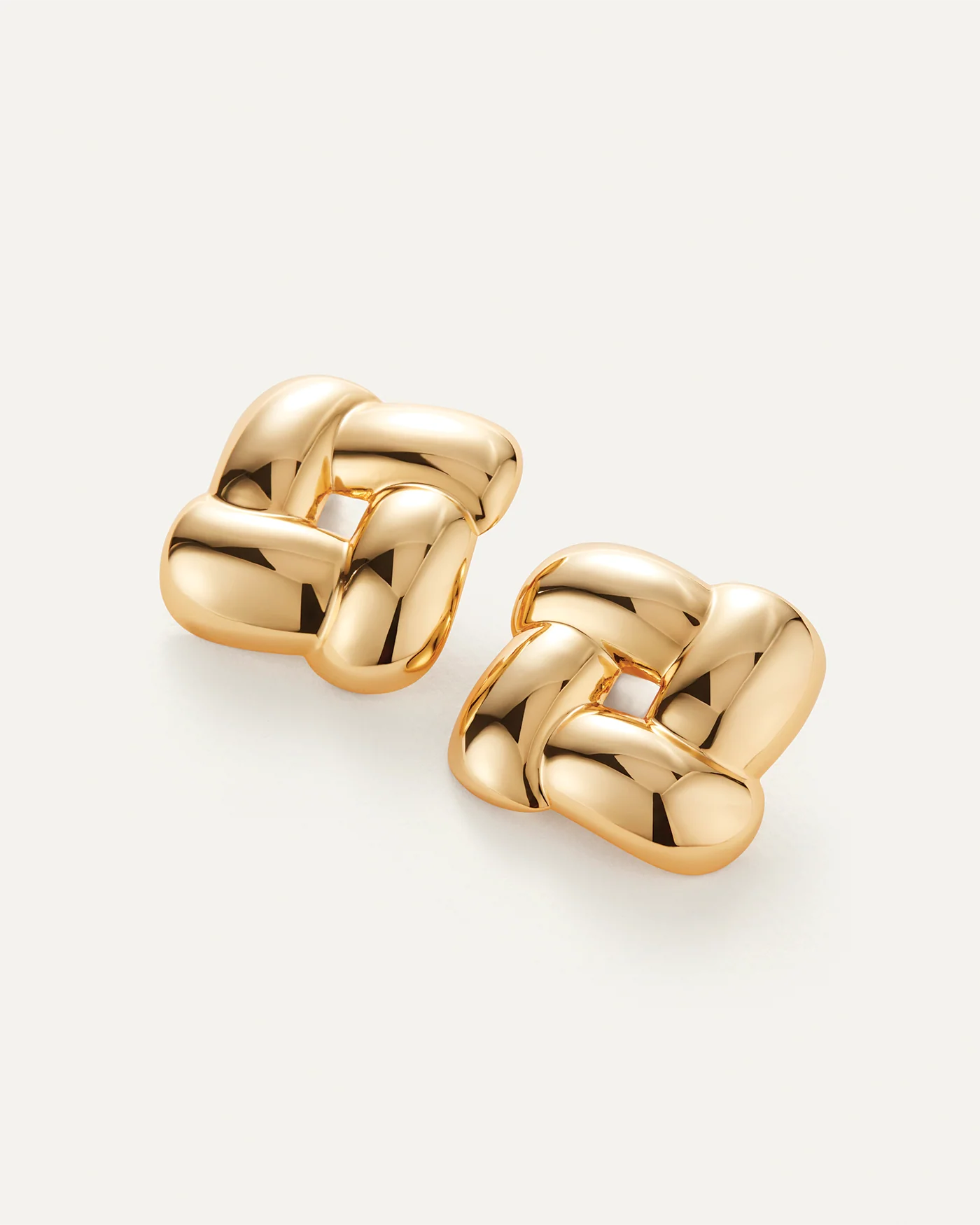 Mega Woven Square Earrings