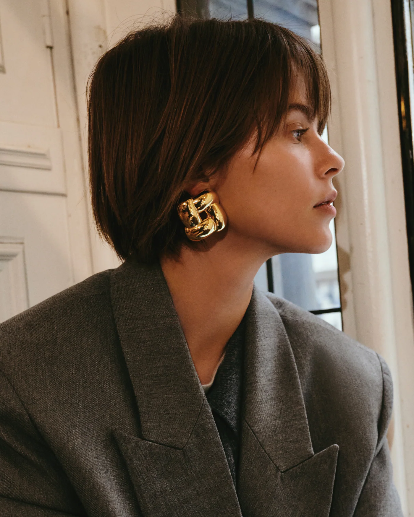 Mega Woven Square Earrings - Image 6