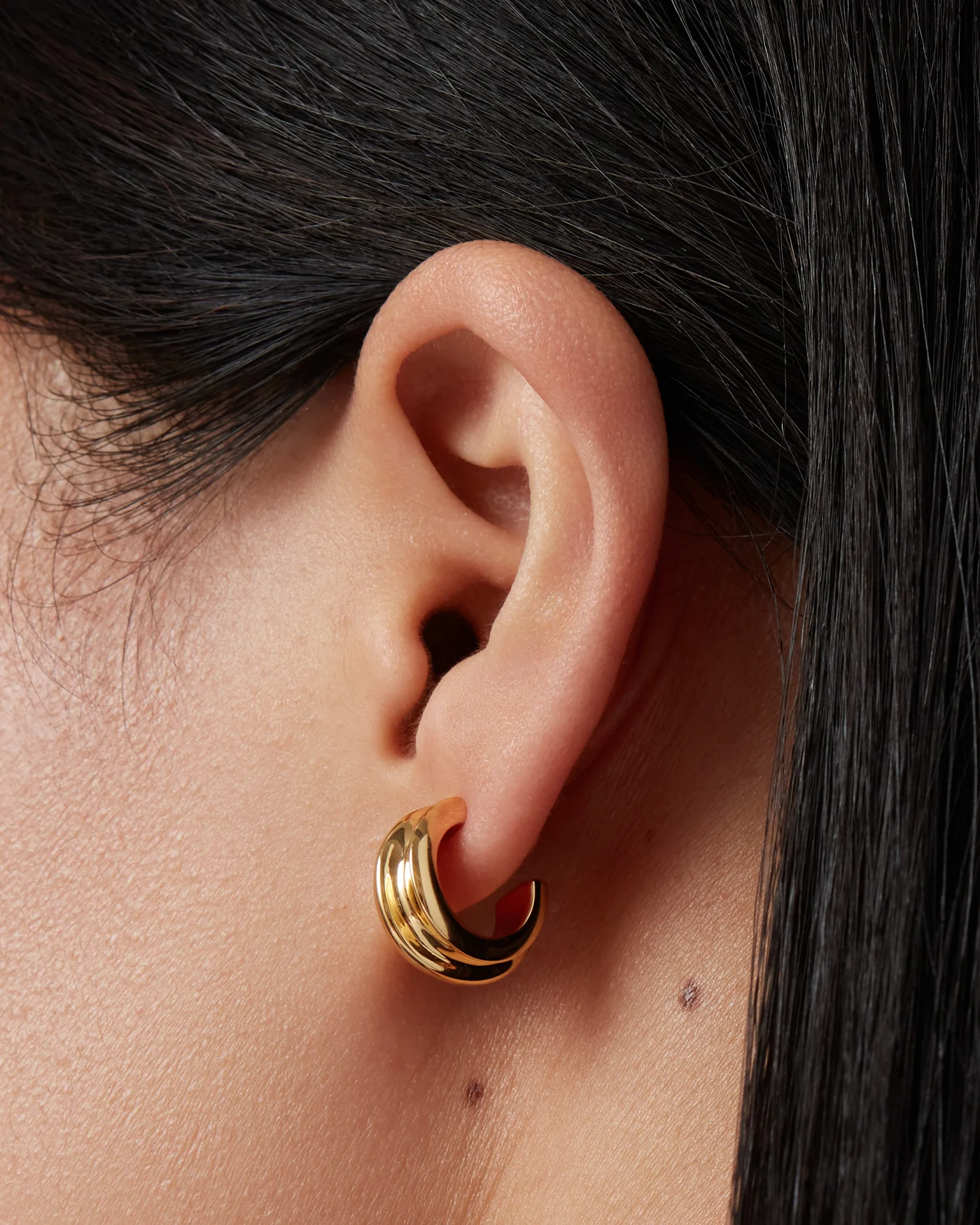 Mini Lennon Hoop Earrings - Image 4
