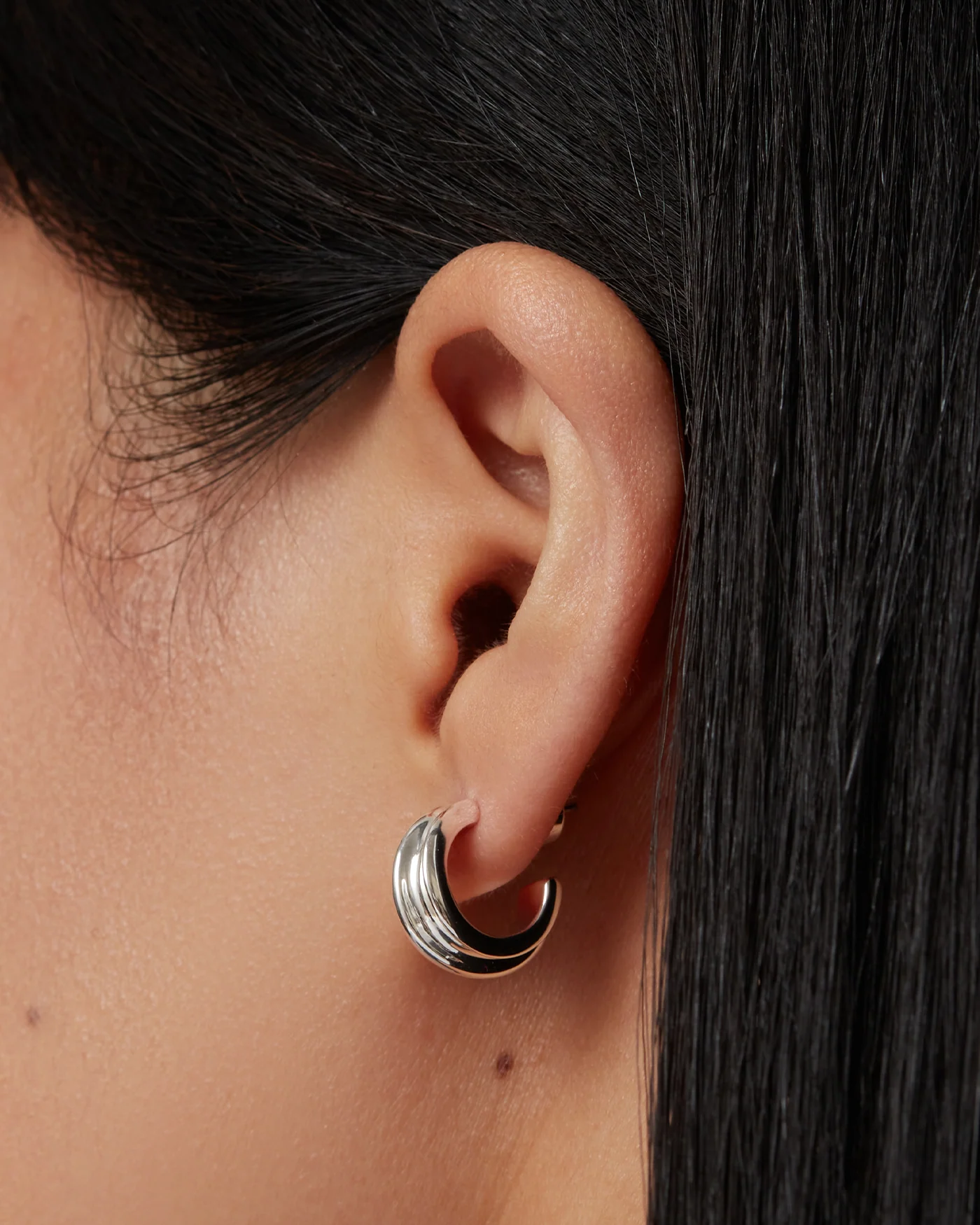 Mini Lennon Hoop Earrings - Image 4