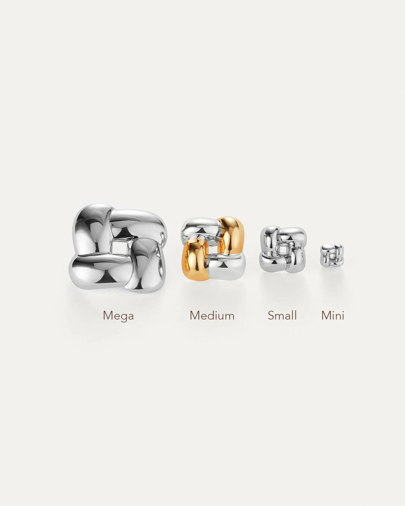 Mini Woven Square Earrings - Image 3