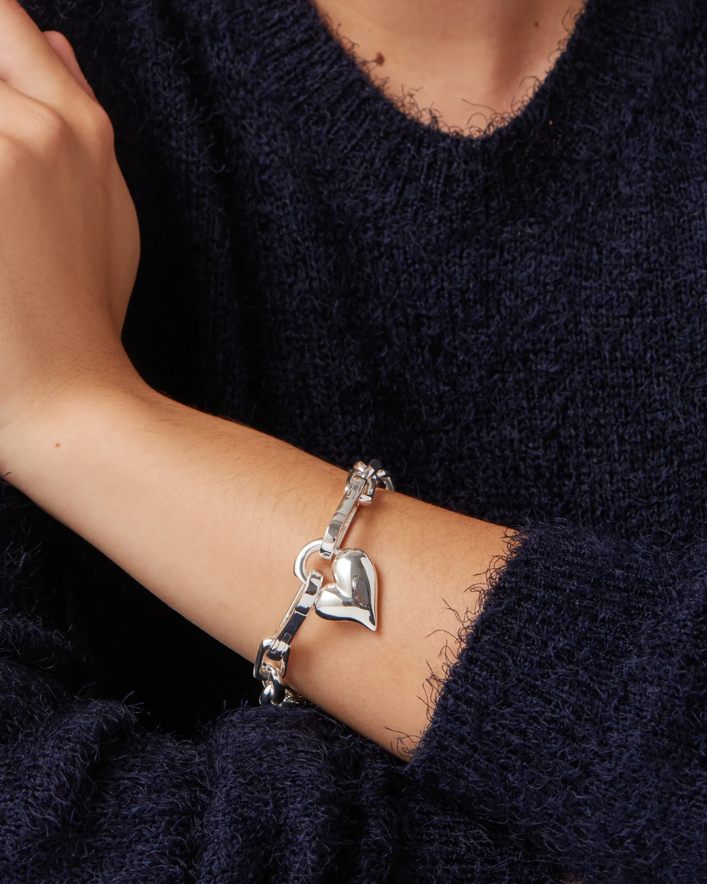 Padlock Heart Chain Bracelet - Image 6