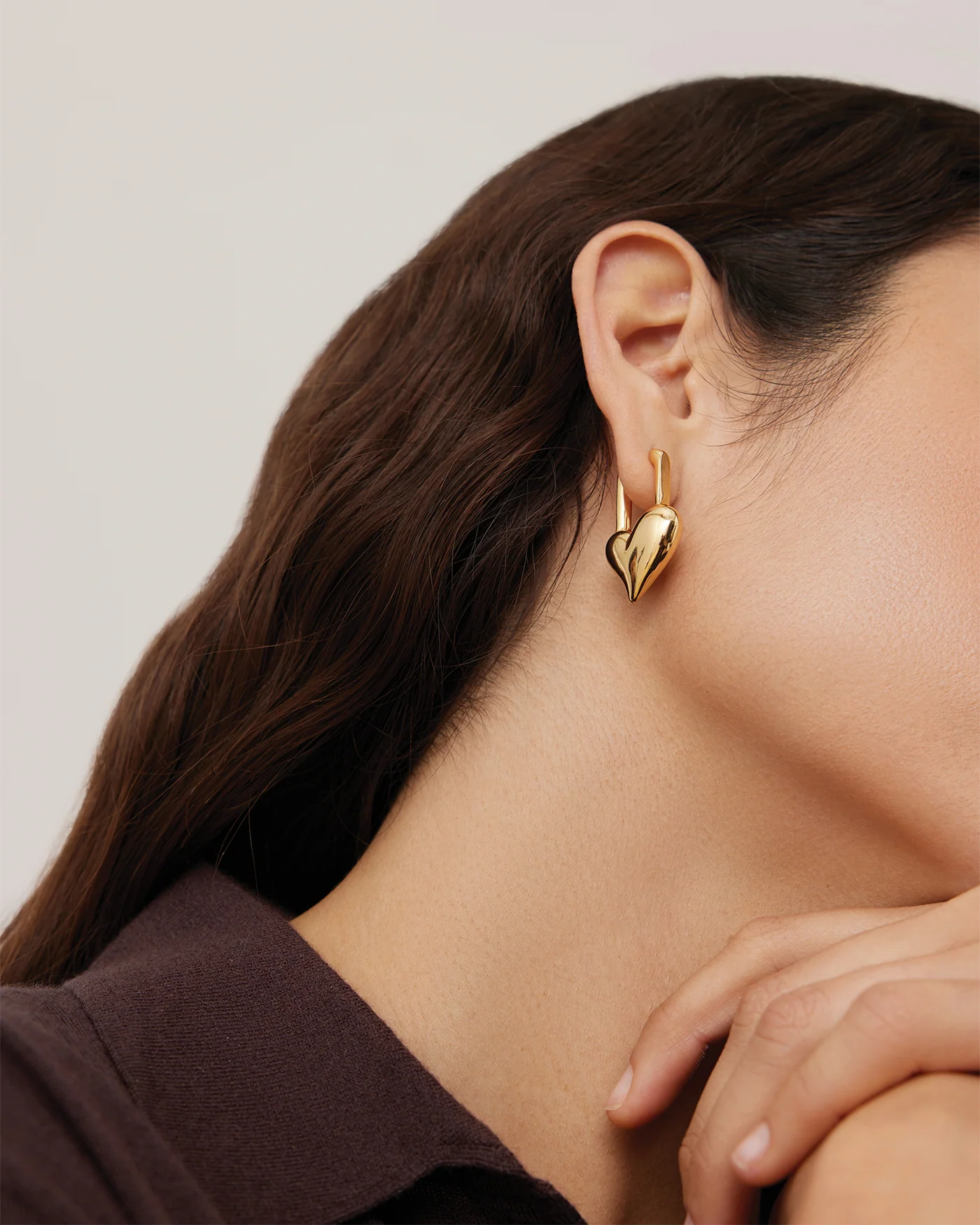 Padlock Heart Earrings - Image 3