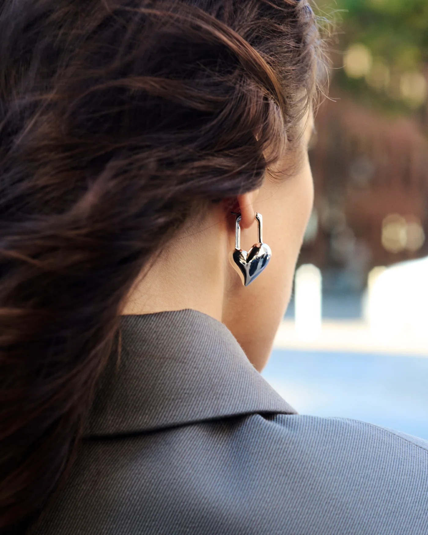 Padlock Heart Earrings - Image 3