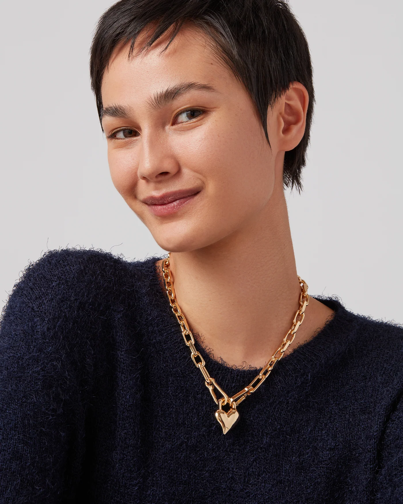 Padlock Heart Pendant Necklace - Image 2