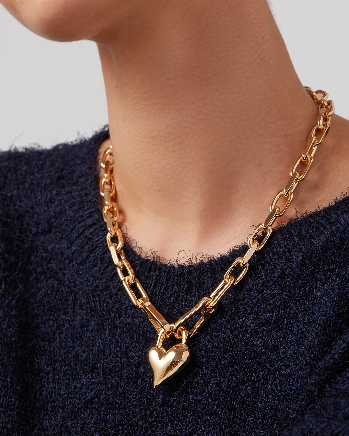 Padlock Heart Pendant Necklace - Image 4