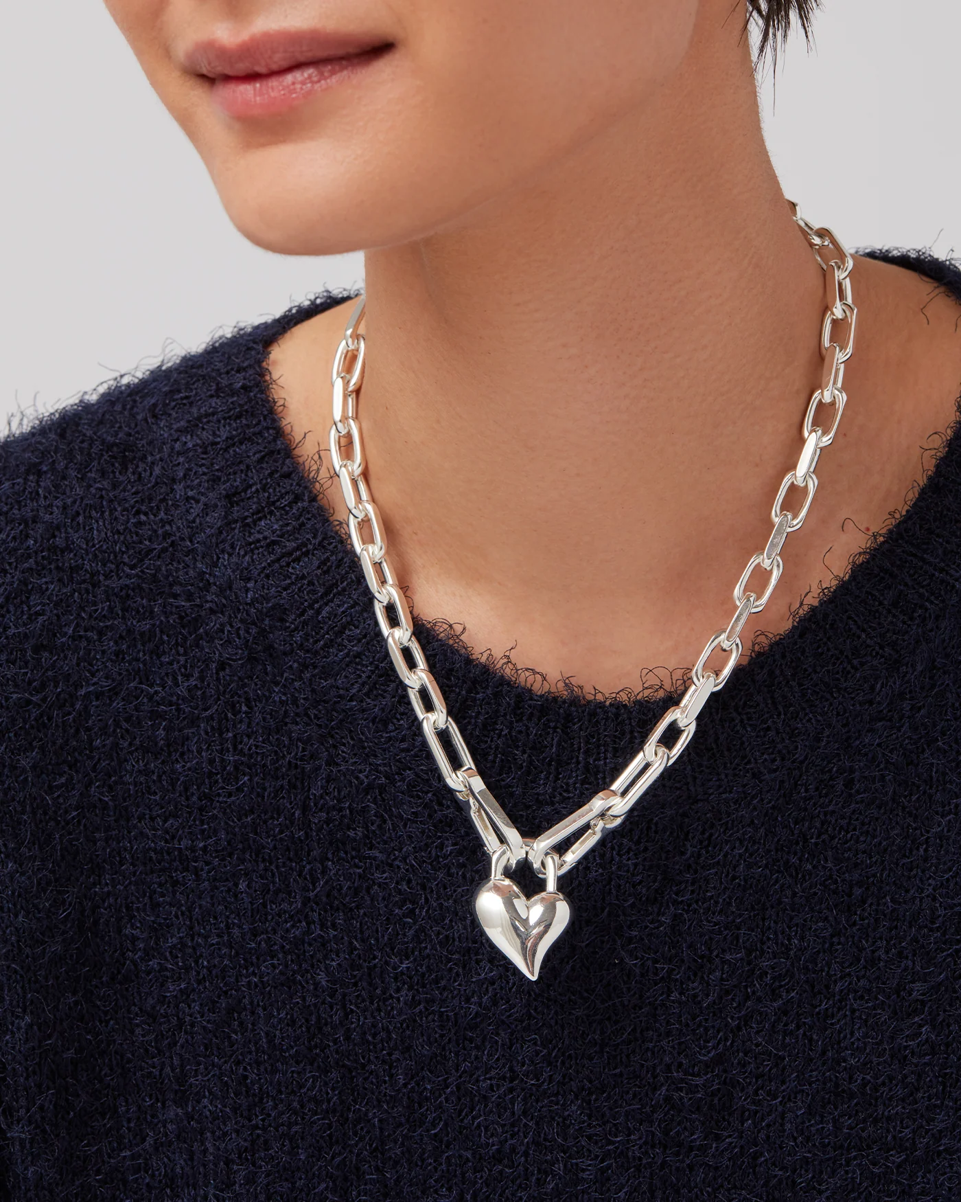 Padlock Heart Pendant Necklace - Image 4