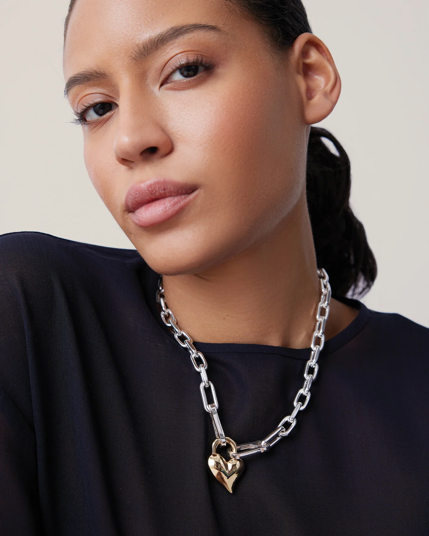 Padlock Heart Pendant Necklace - Image 2