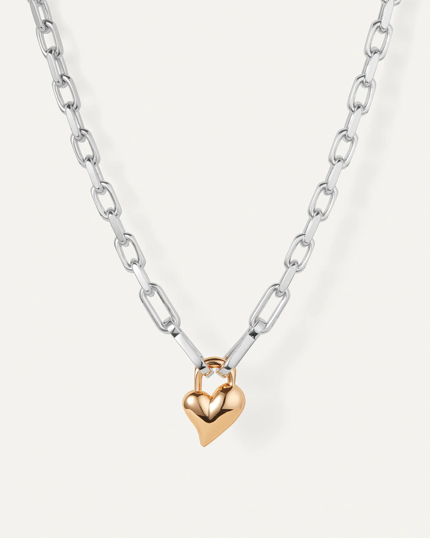 Padlock Heart Pendant Necklace - Image 3