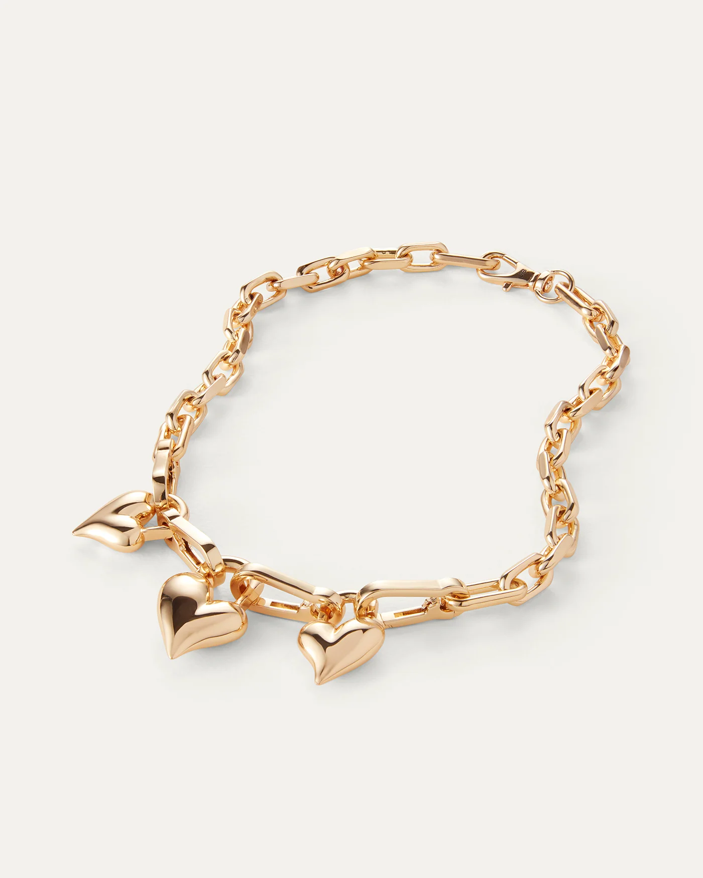 Padlock Triple Heart Pendant Necklace - Image 3
