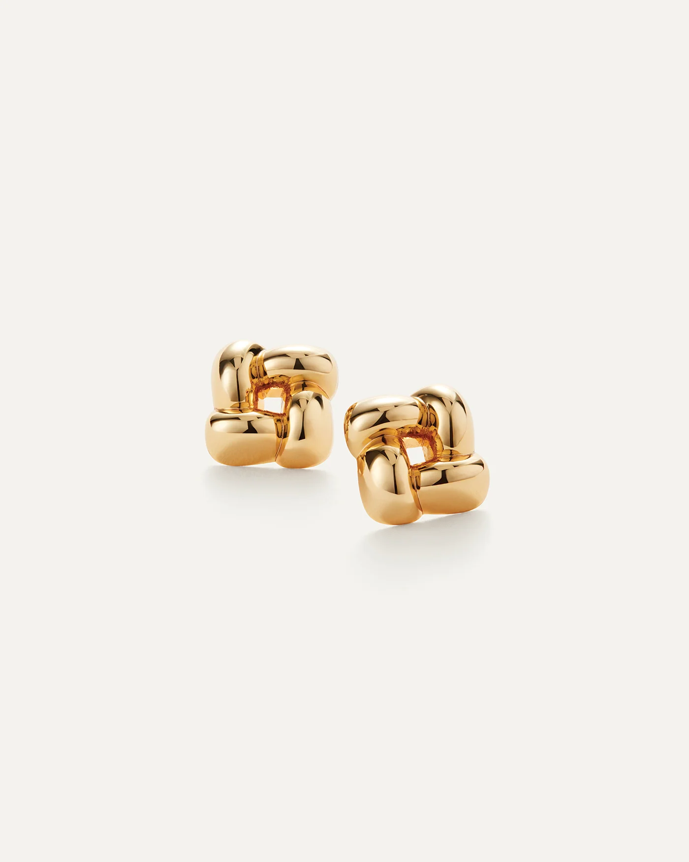 Small Woven Square Earrings