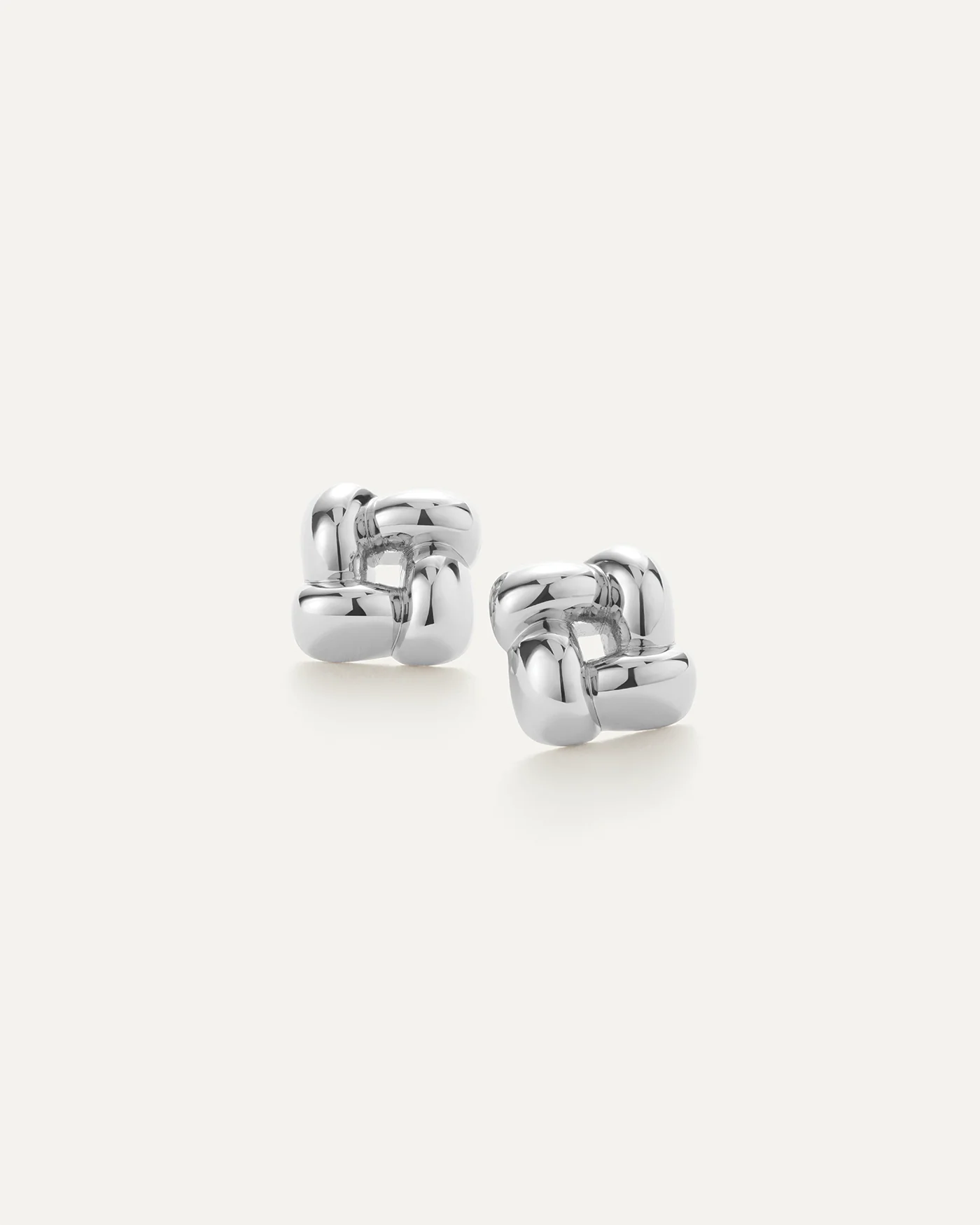Small Woven Square Earrings