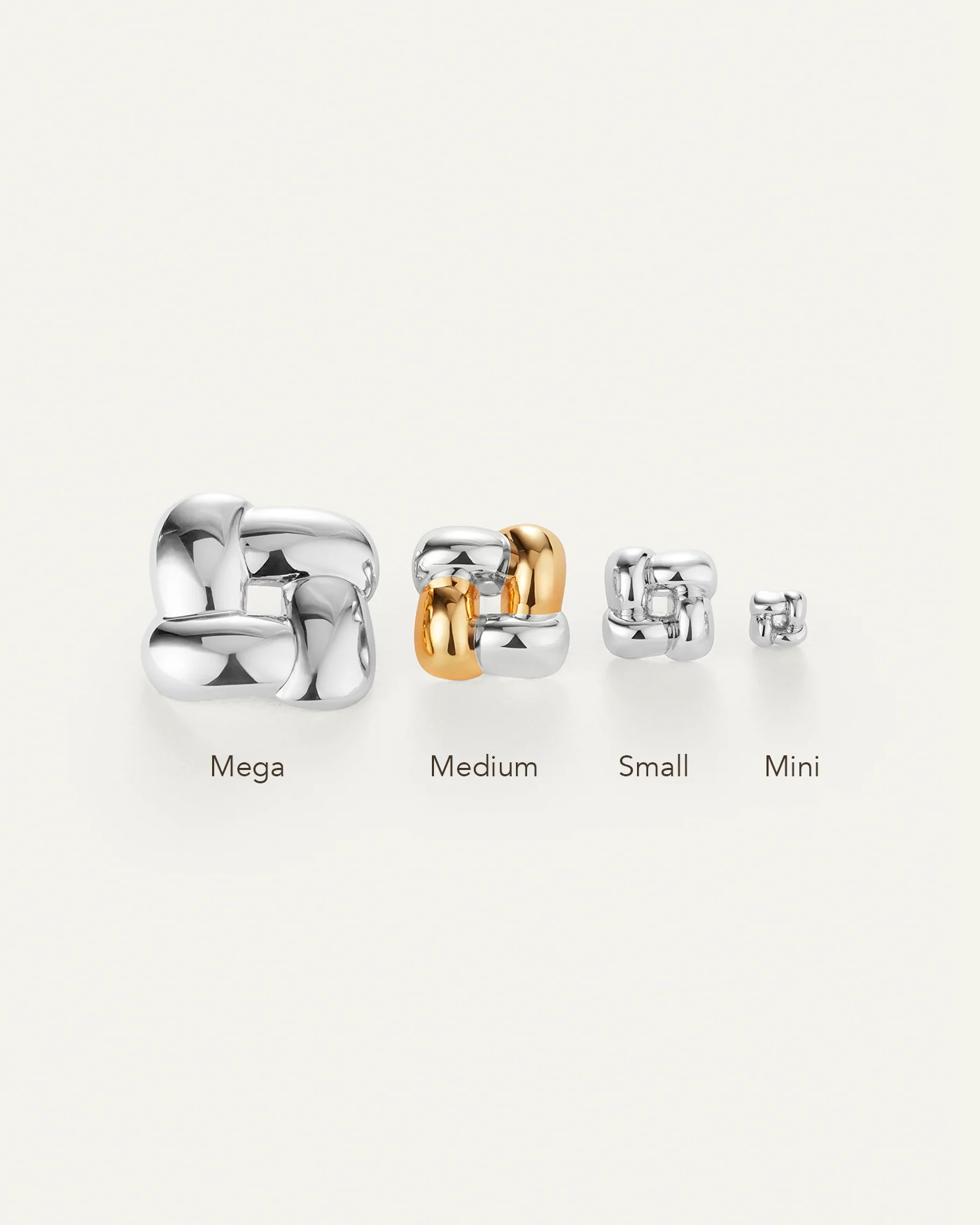 Small Woven Square Earrings - Image 5
