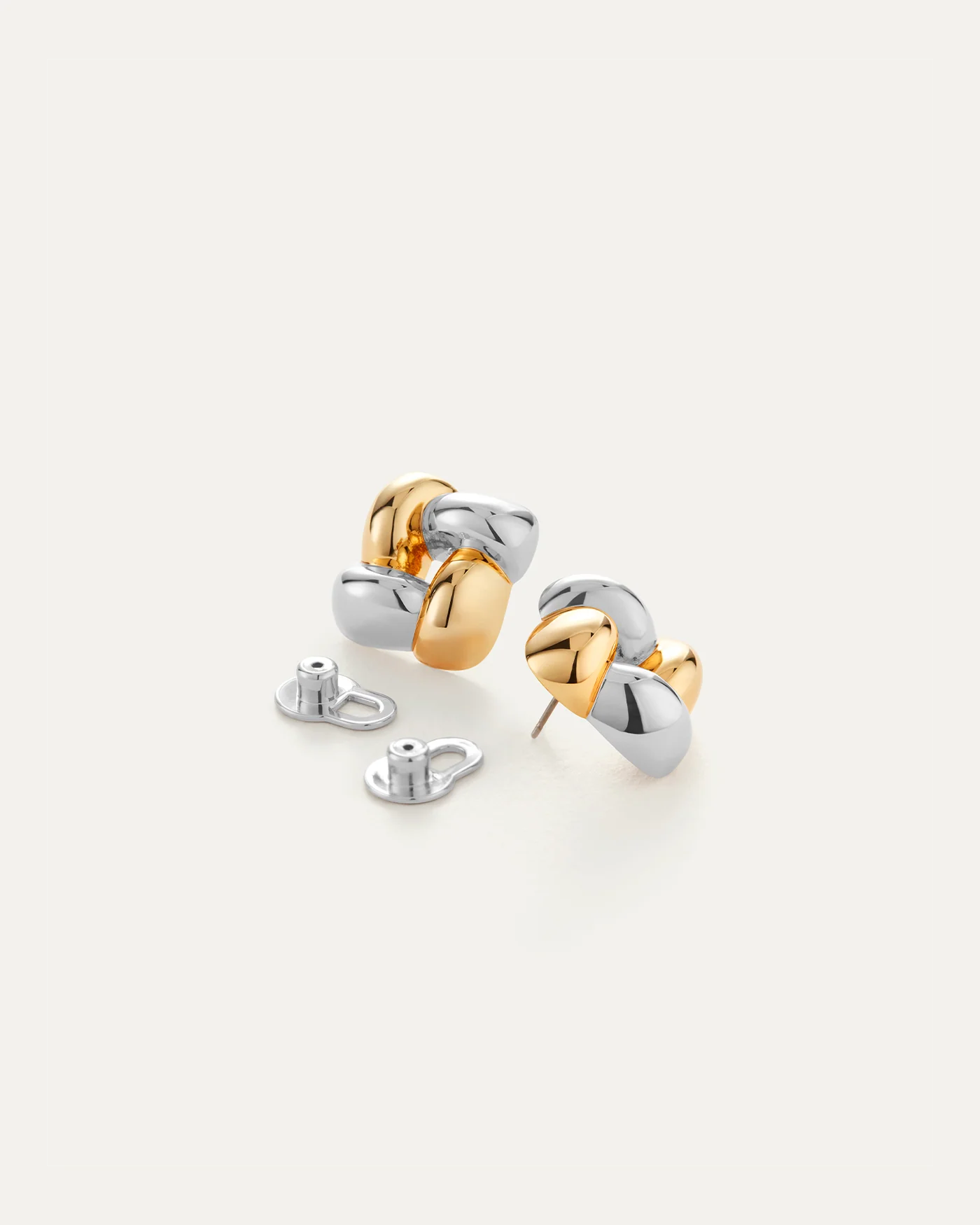 Small Woven Square Earrings - Image 3