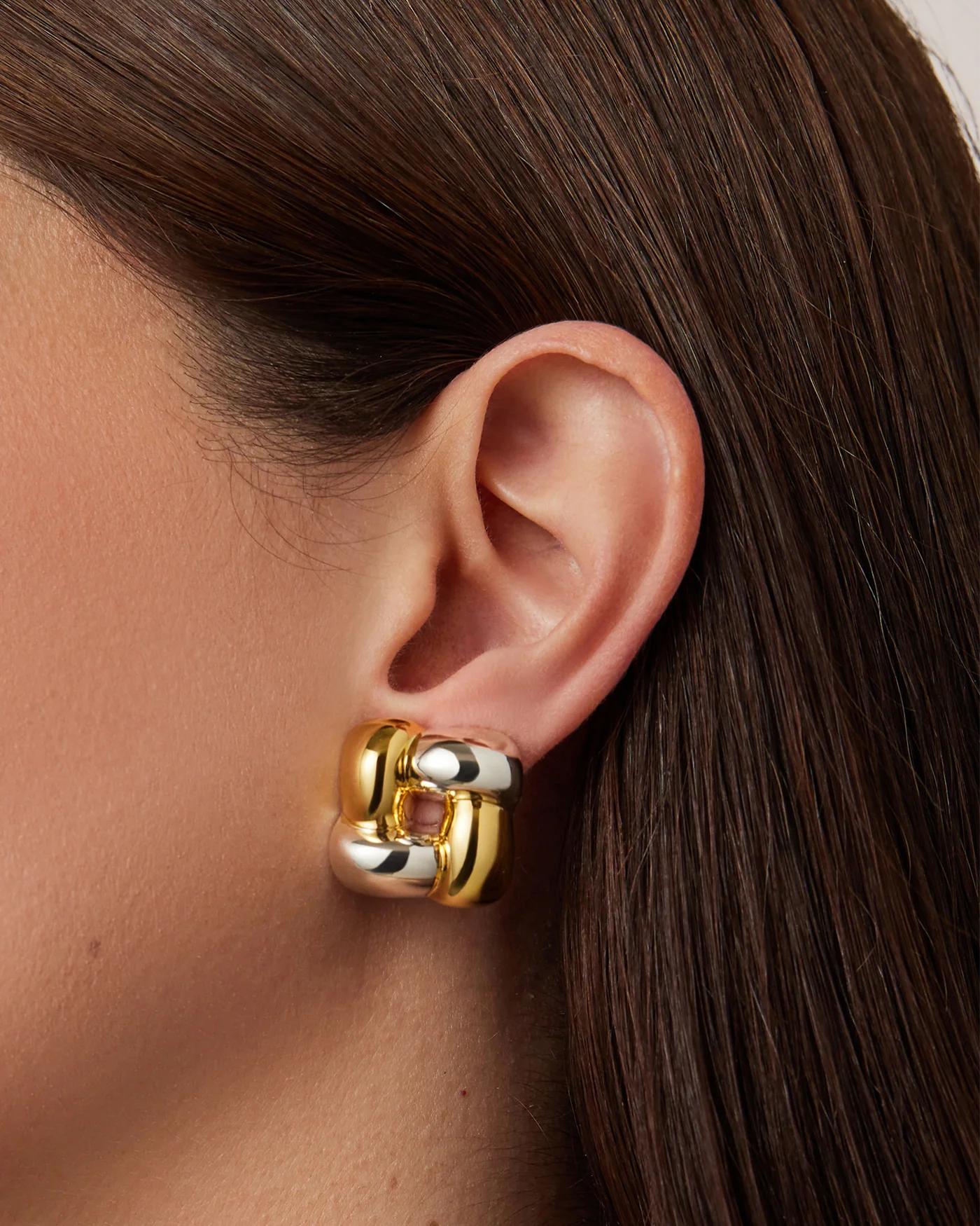 Small Woven Square Earrings - Image 4