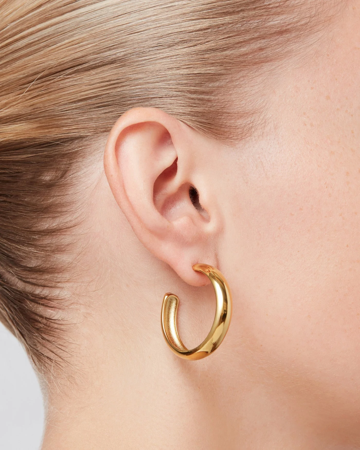 Staple Hoop Earrings - Large - Image 2
