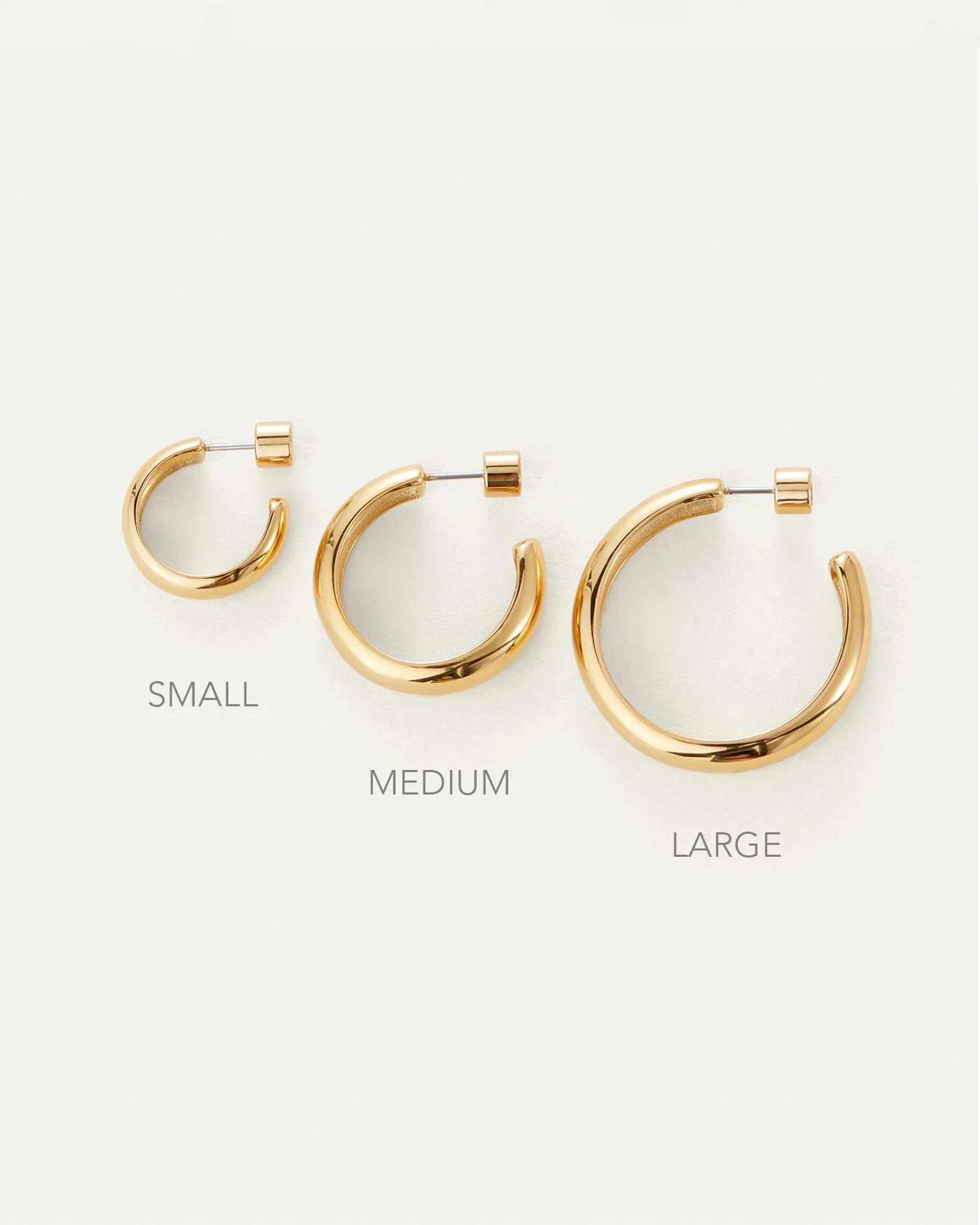 Staple Hoop Earrings - Large - Image 3