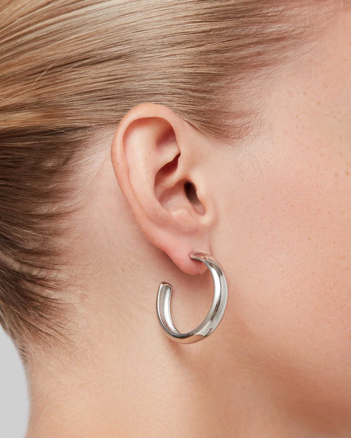 Staple Hoop Earrings - Large - Image 2