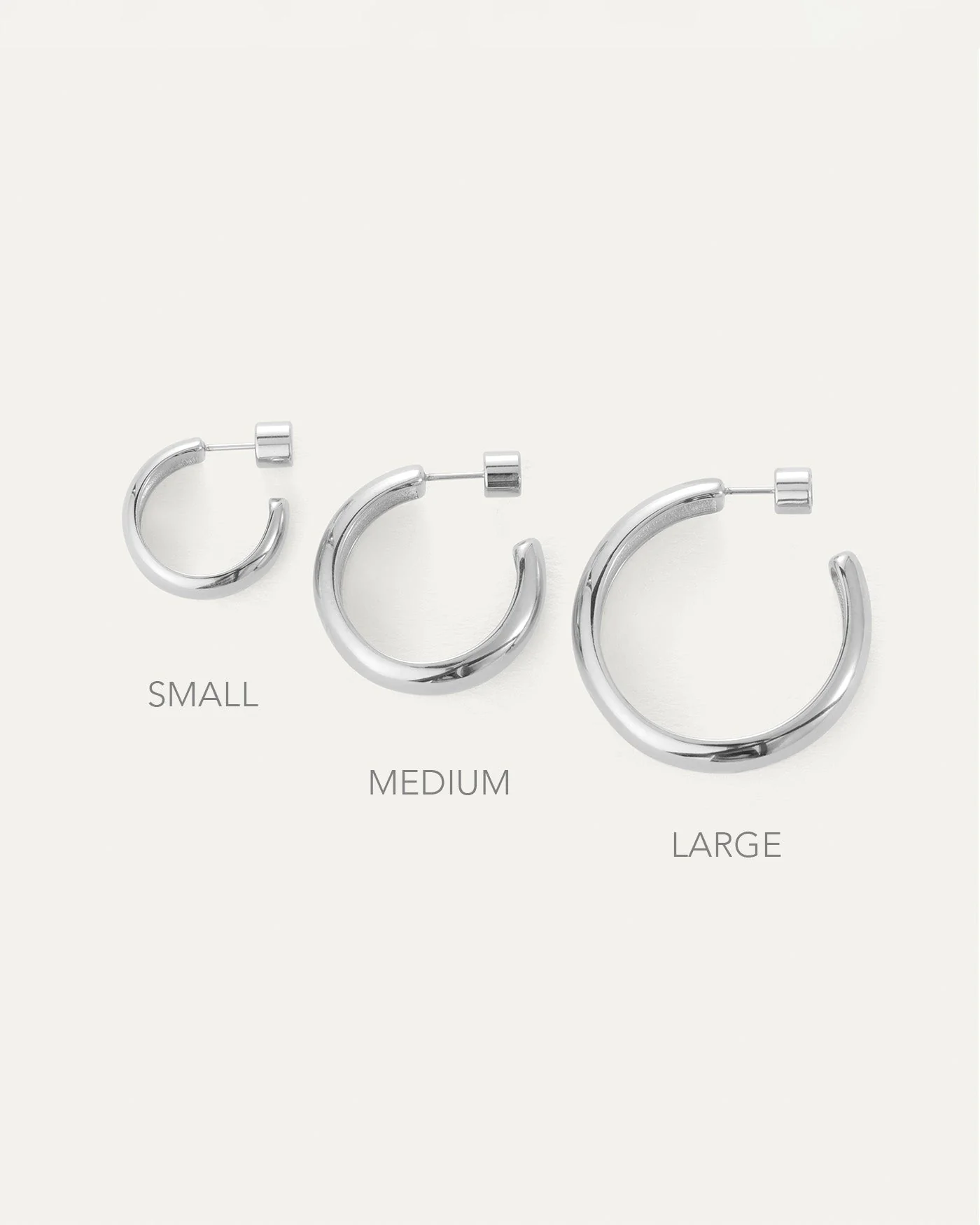 Staple Hoop Earrings - Medium - Image 3