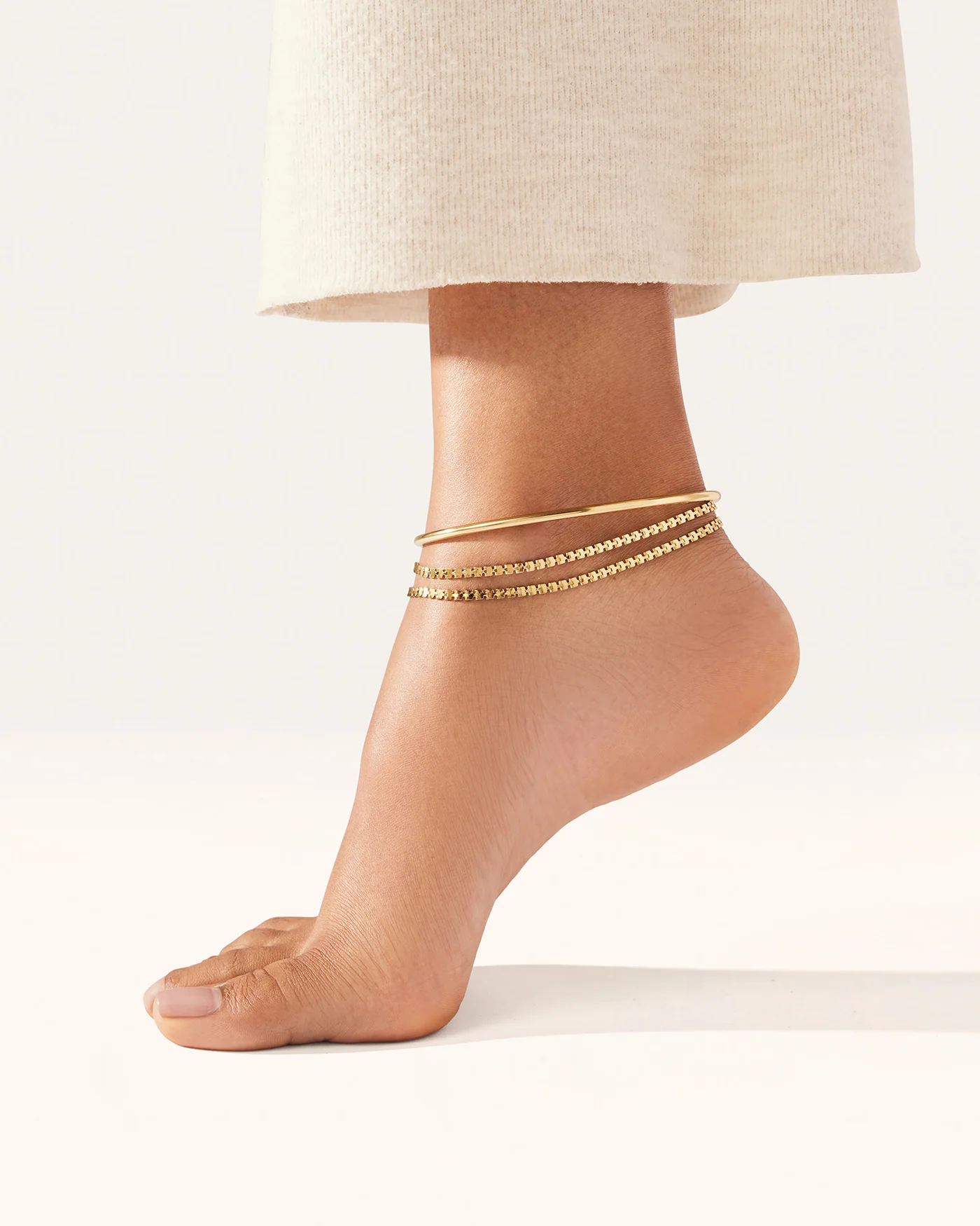 Textured Anklet Stack - Image 2